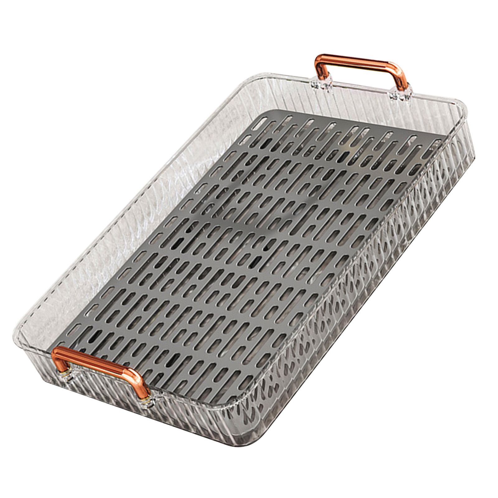 Water Drainage Tea Tray Double Layer Large Capacity Rectangular Cup Drain view 3
