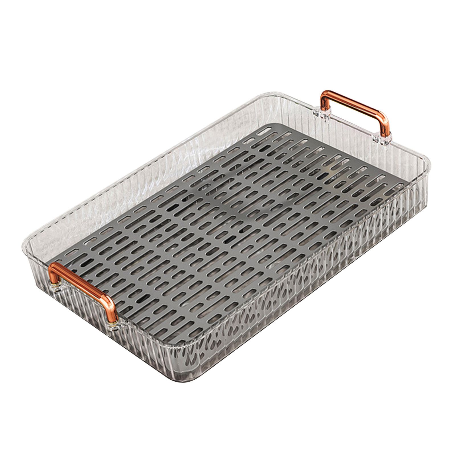 Water Drainage Tea Tray Double Layer Large Capacity Rectangular Cup Drain view 4