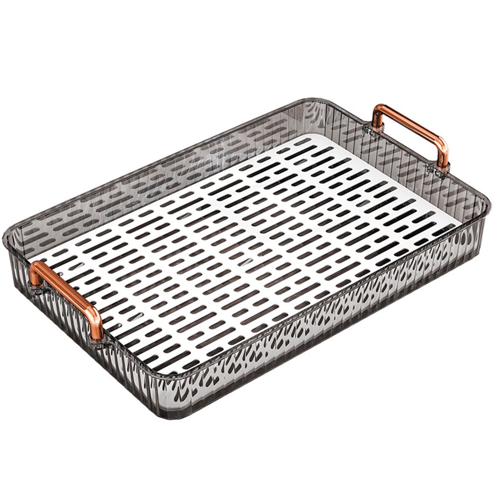 Water Drainage Tea Tray Double Layer Large Capacity Rectangular Cup Drain