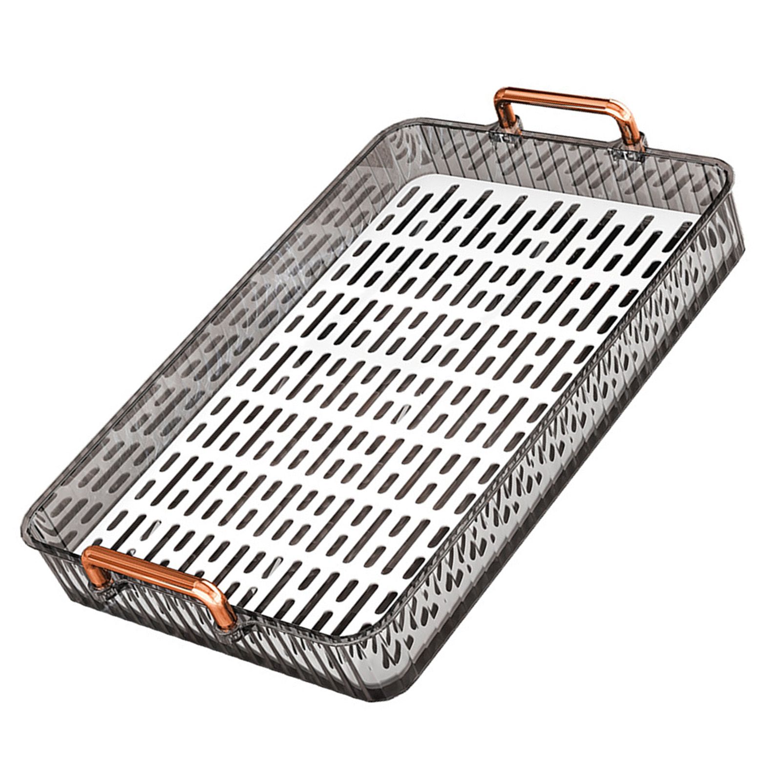 Water Drainage Tea Tray Double Layer Large Capacity Rectangular Cup Drain view 3