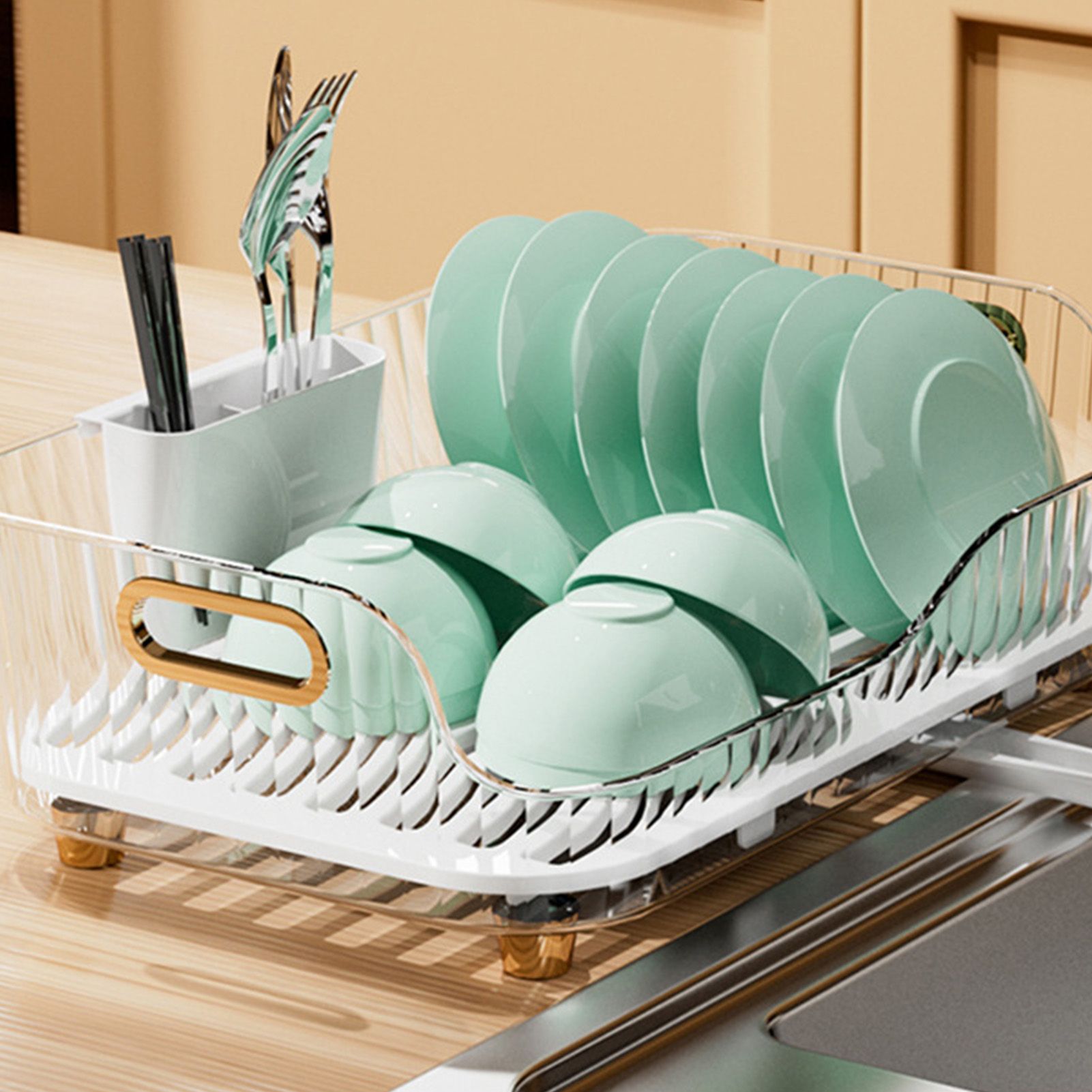 Dish Drying Rack Plastic Visualize Diversion Effluent Dish Diversion Rack for view 13