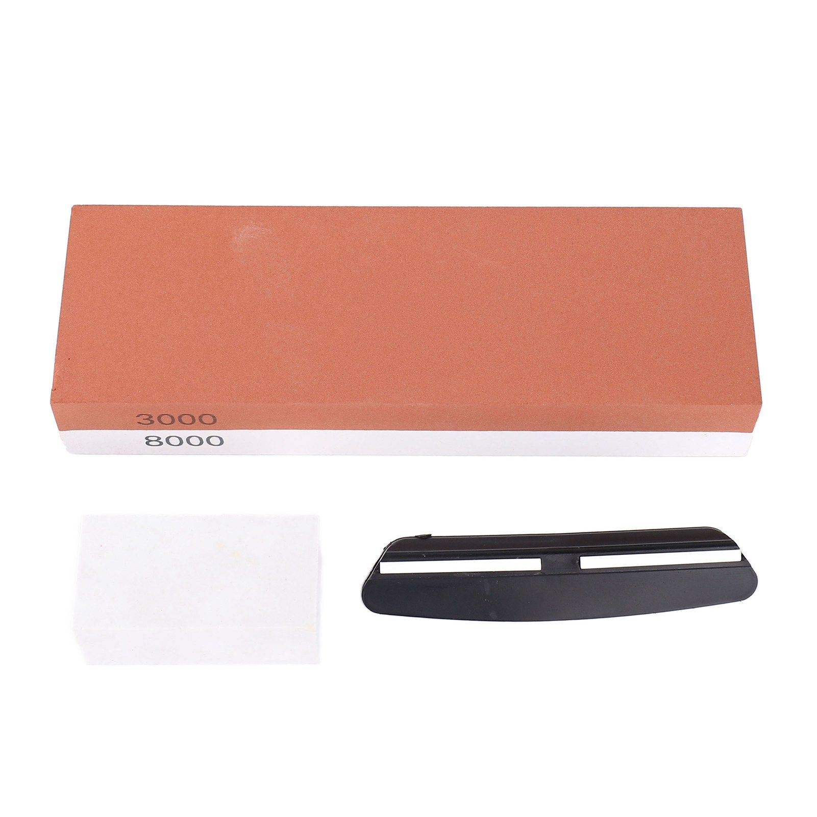 Knife Sharpening Stone 3000 8000 Grit Red White Dual Sided Wooden Base view 14