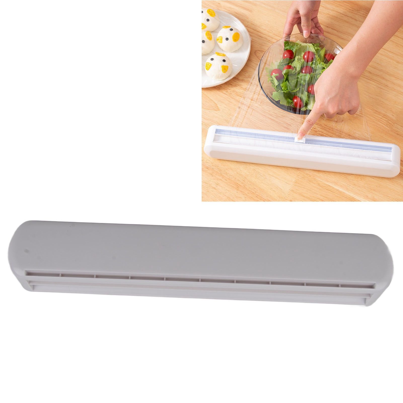 Plastic Wrap Organizer Cling Film Cutter Suction Cup Cling Film Cutting Box view 11