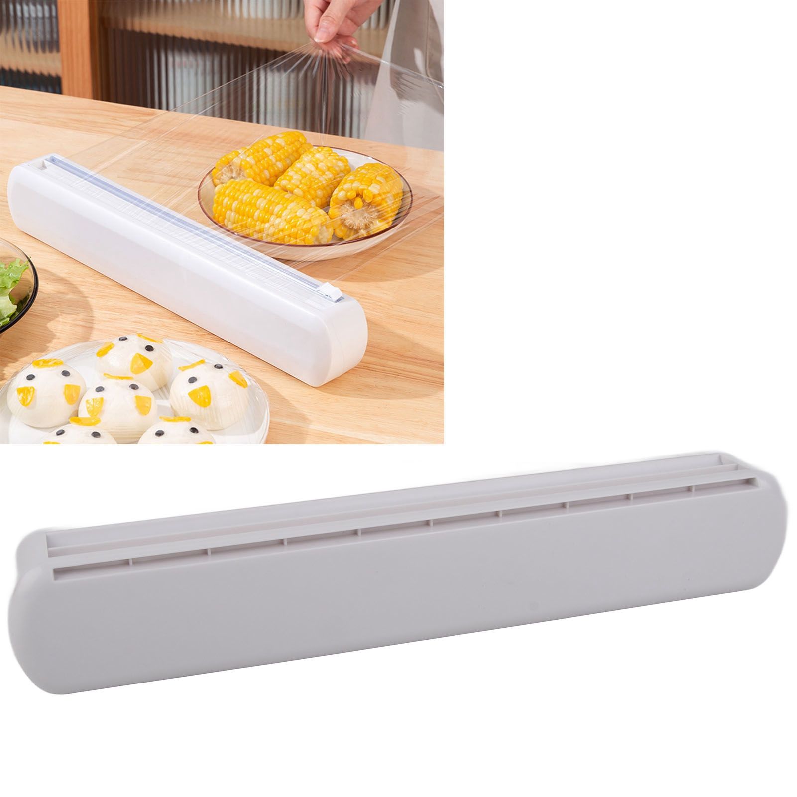 Plastic Wrap Organizer Cling Film Cutter Suction Cup Cling Film Cutting Box view 12