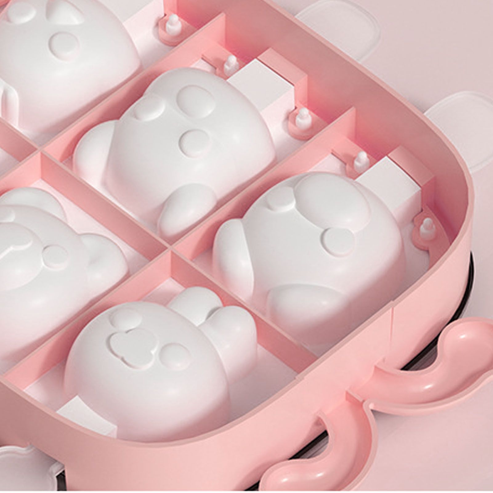 6 Cavities Ice Pop Molds Reusable Silicone Ice Pop Moulds Easy Release view 7