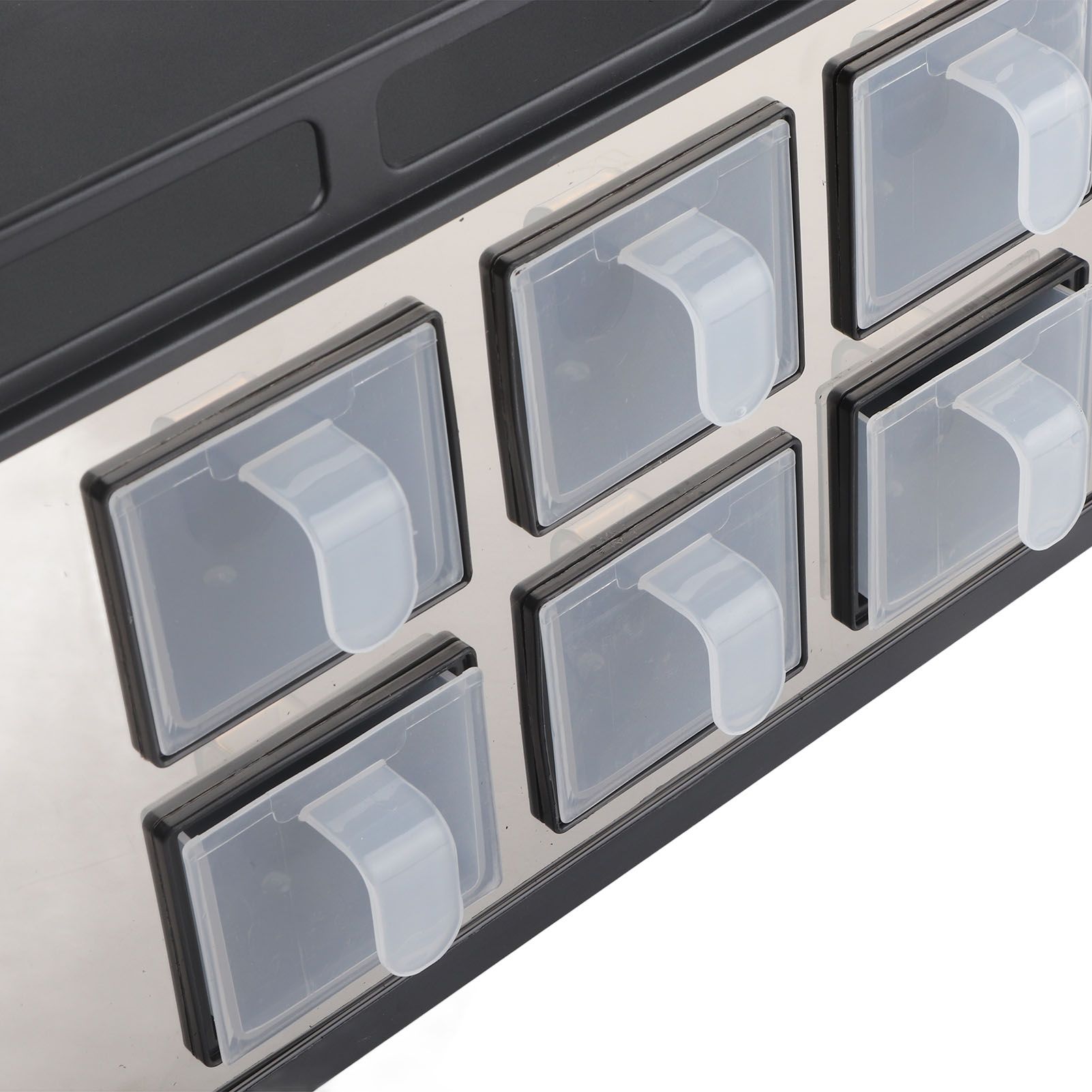 Spice Box Rack Stainless Steel Multifunctional Seasoning Bottle Holder Brush view 4