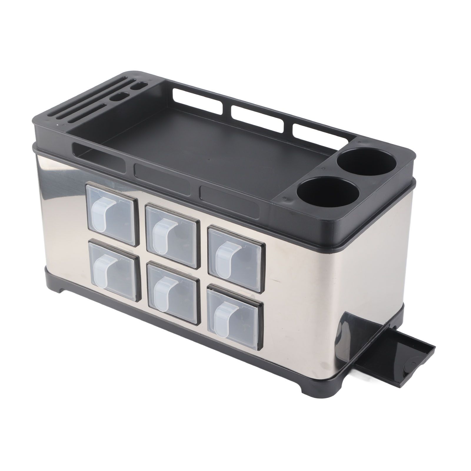 Spice Box Rack Stainless Steel Multifunctional Seasoning Bottle Holder Brush view 6
