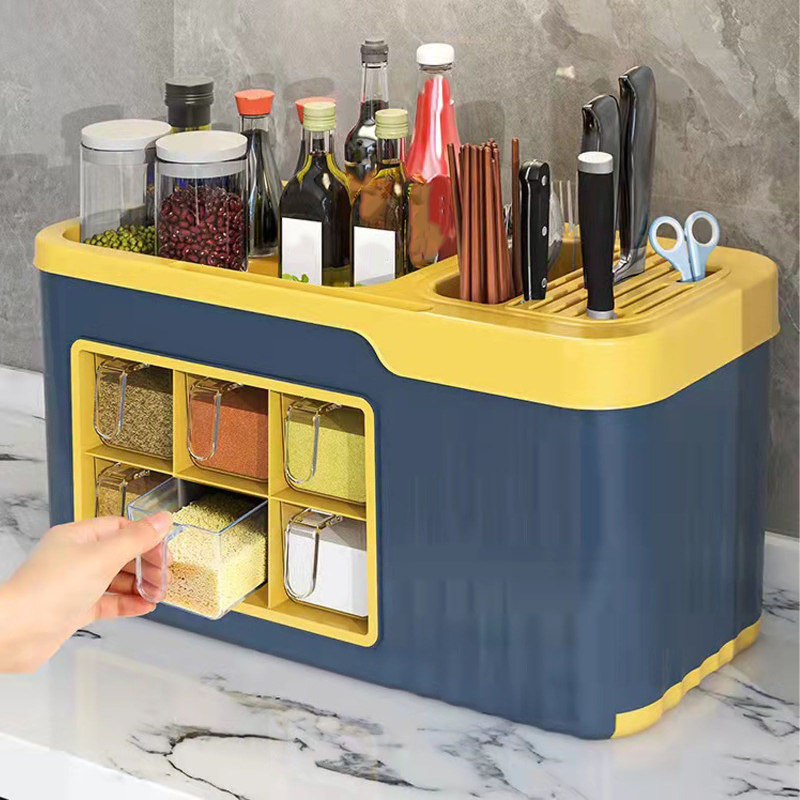 Kitchen Seasoning Storage Rack Plastic Seasoning Storage Rack Multifunctional view 5