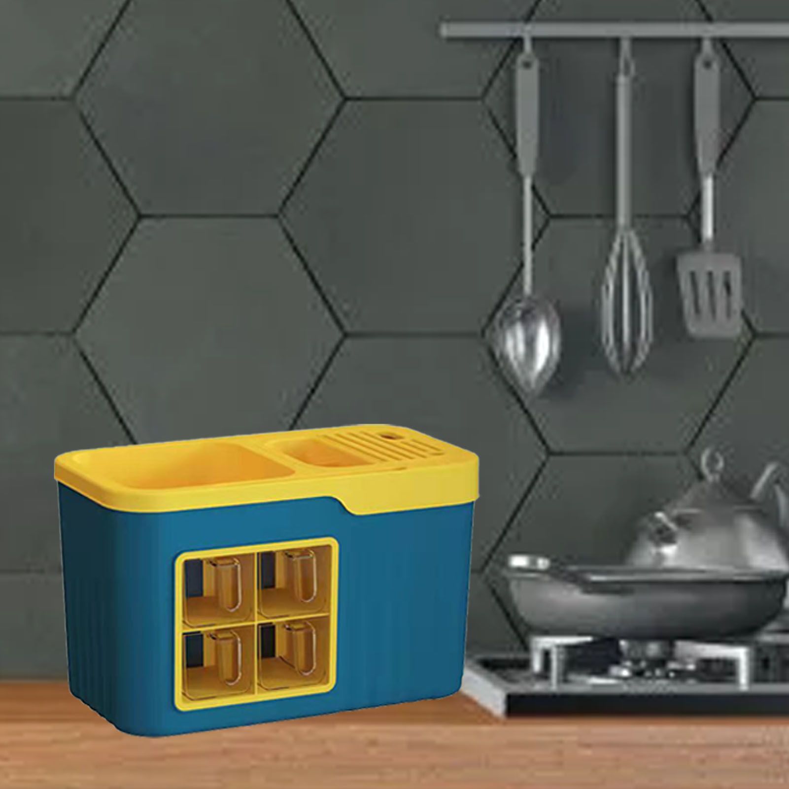 Kitchen Seasoning Storage Rack Plastic Seasoning Storage Rack Multifunctional view 6