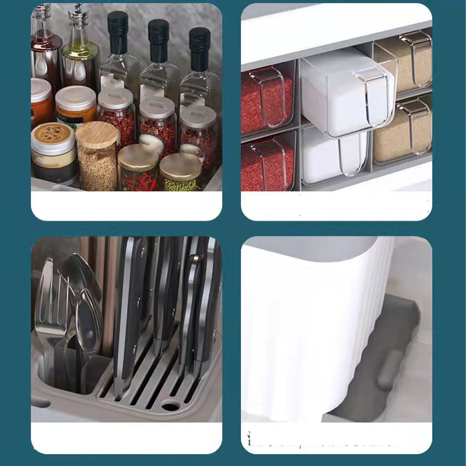 Kitchen Seasoning Storage Rack Plastic Seasoning Storage Rack Multifunctional view 10