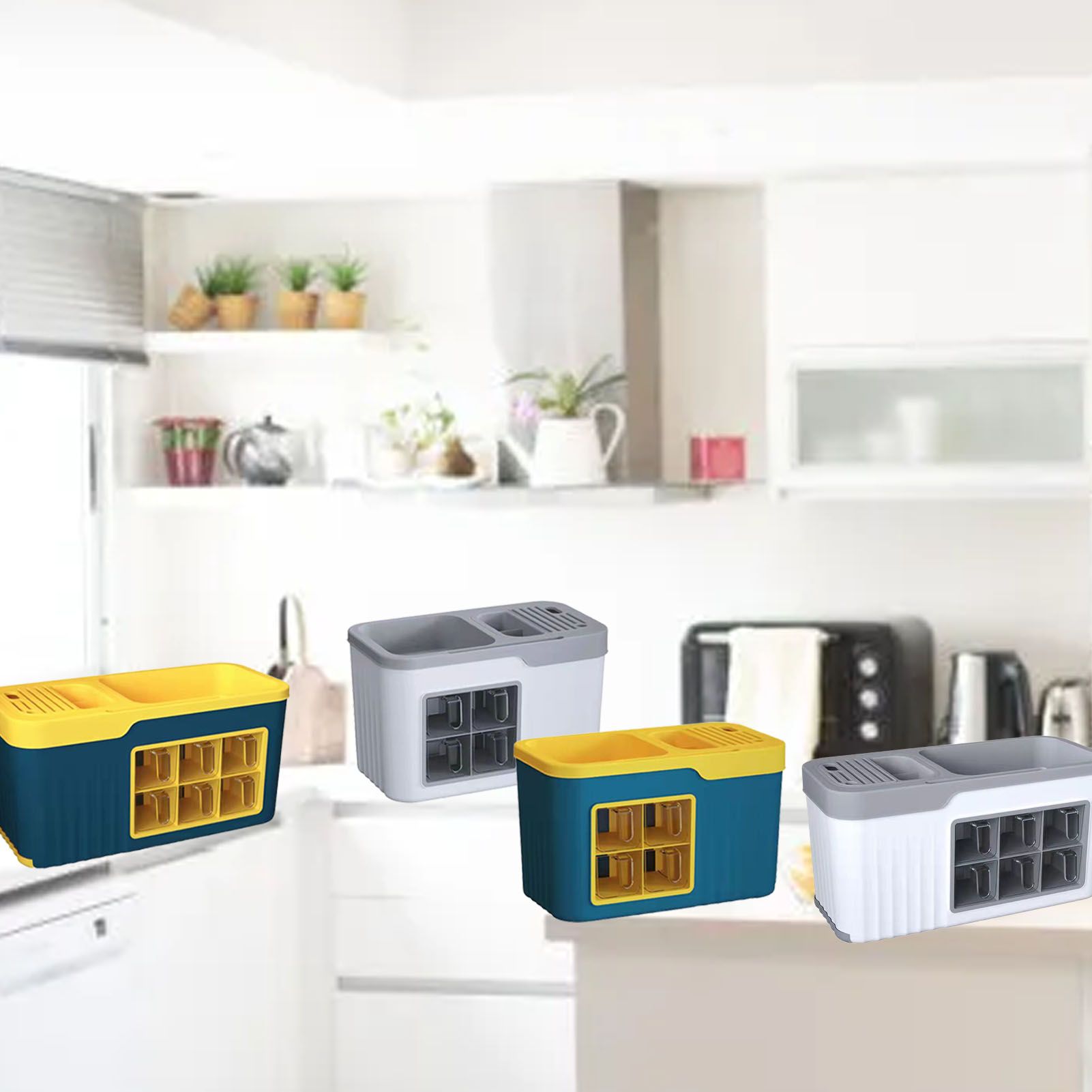 Kitchen Seasoning Storage Rack Plastic Seasoning Storage Rack Multifunctional view 11