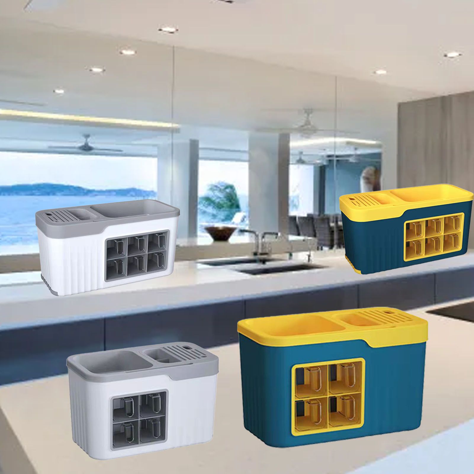 Kitchen Seasoning Storage Rack Plastic Seasoning Storage Rack Multifunctional view 12