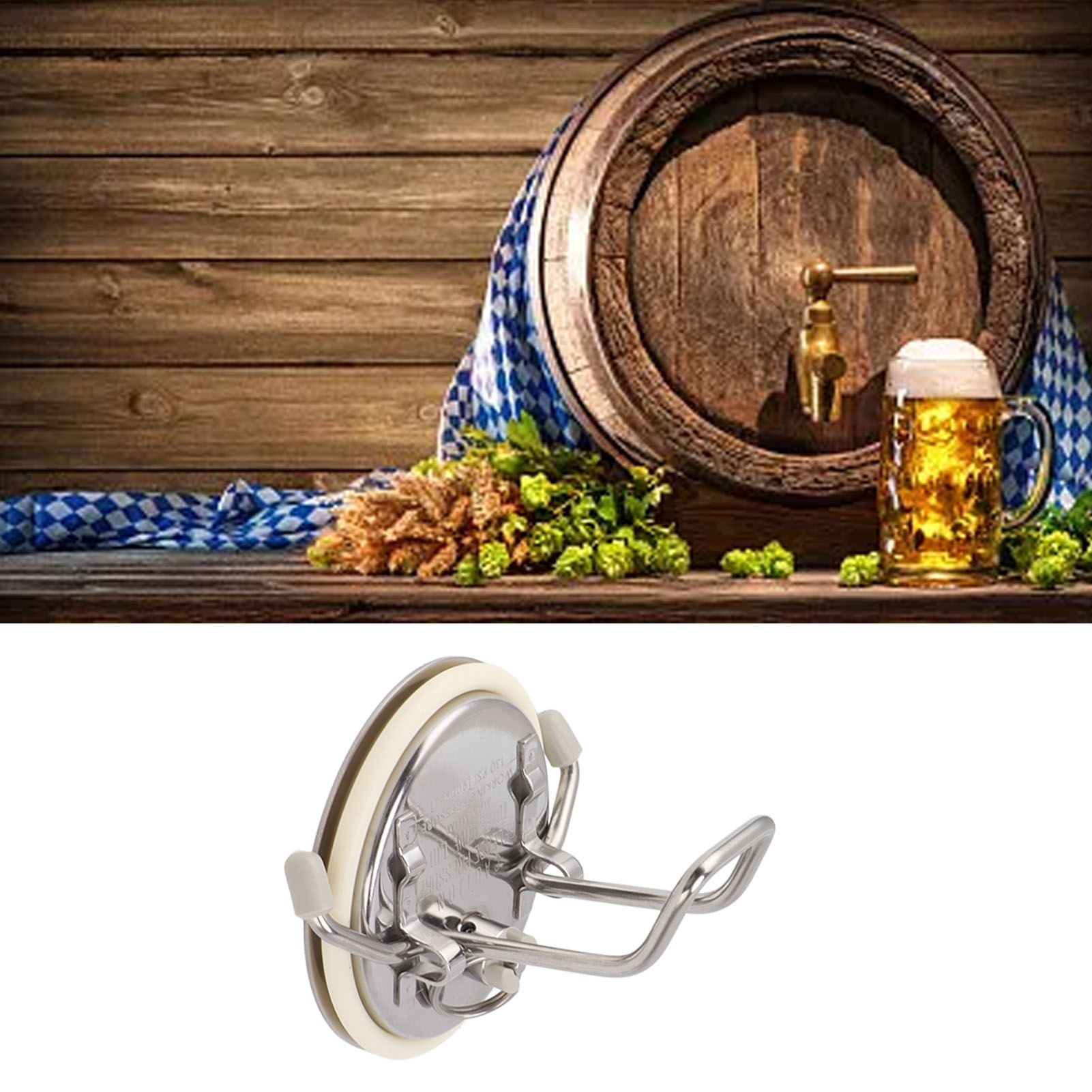 Beer Keg Lid Stainless Steel Soda Barrel Cover Carbonation Lid Accesosry for view 11