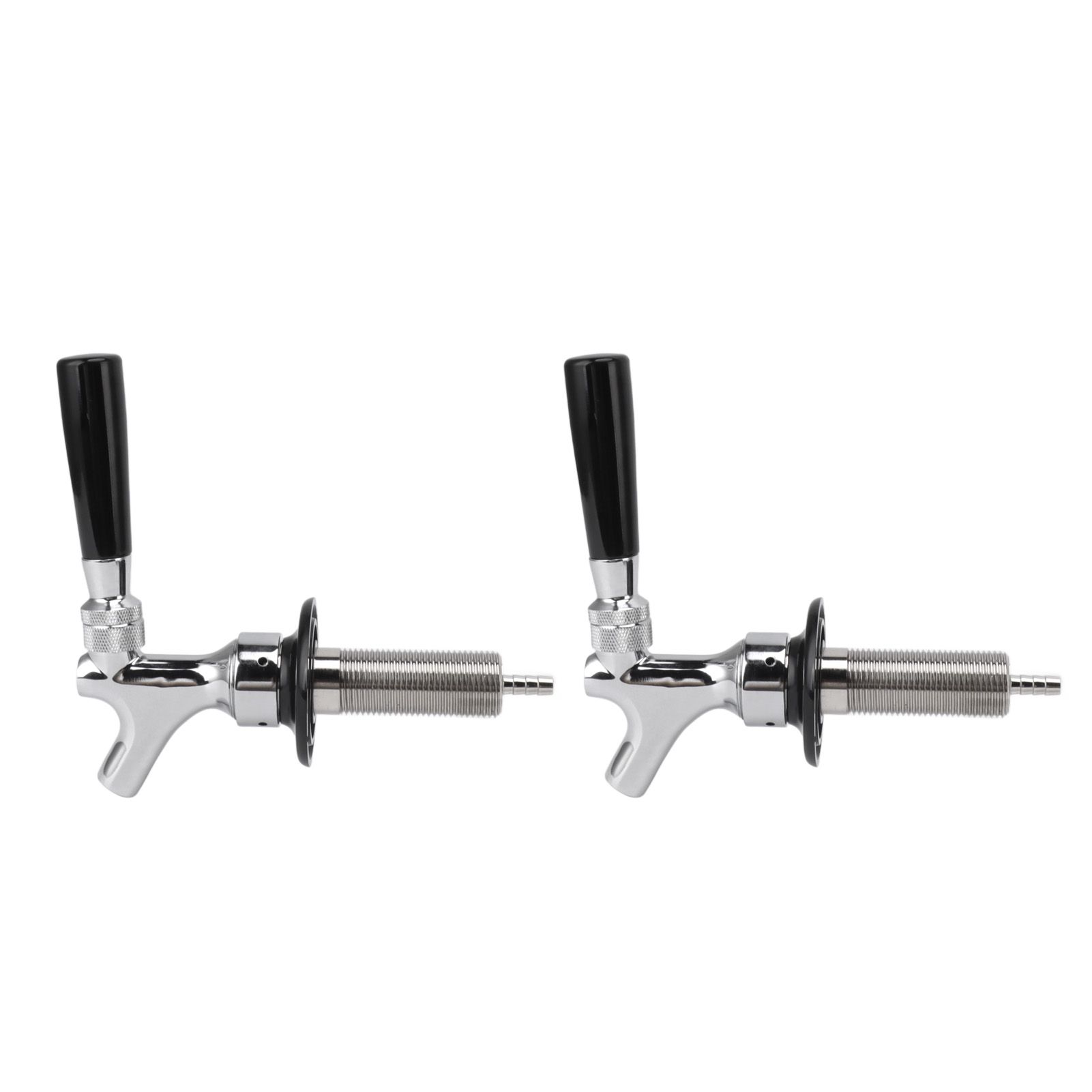 2 Set Beer Tap Stainless Steel Good Sealing 4‑1/8inch Shank 1/4 Barb Beer view 3