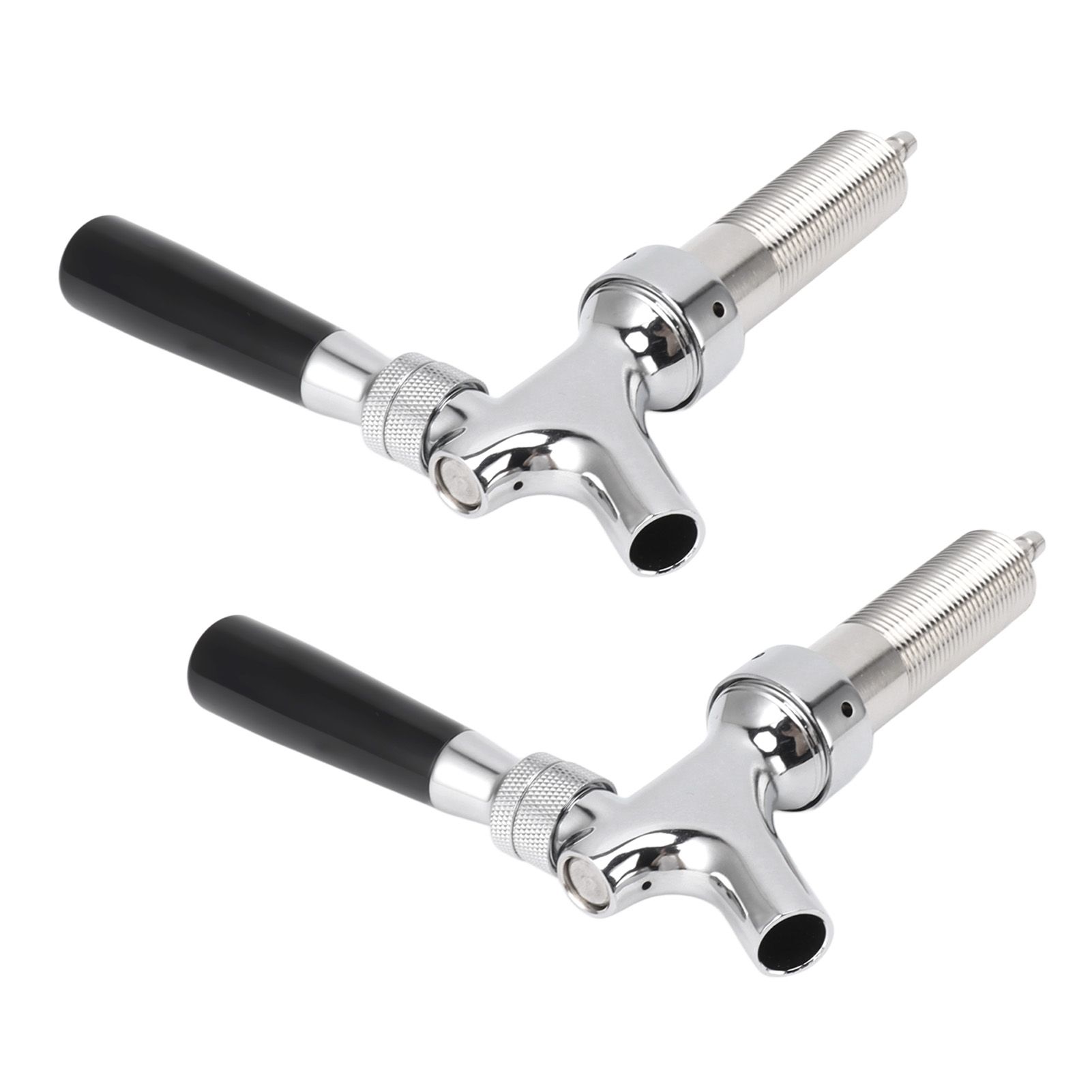 2 Set Beer Tap Stainless Steel Good Sealing 4‑1/8inch Shank 1/4 Barb Beer view 5