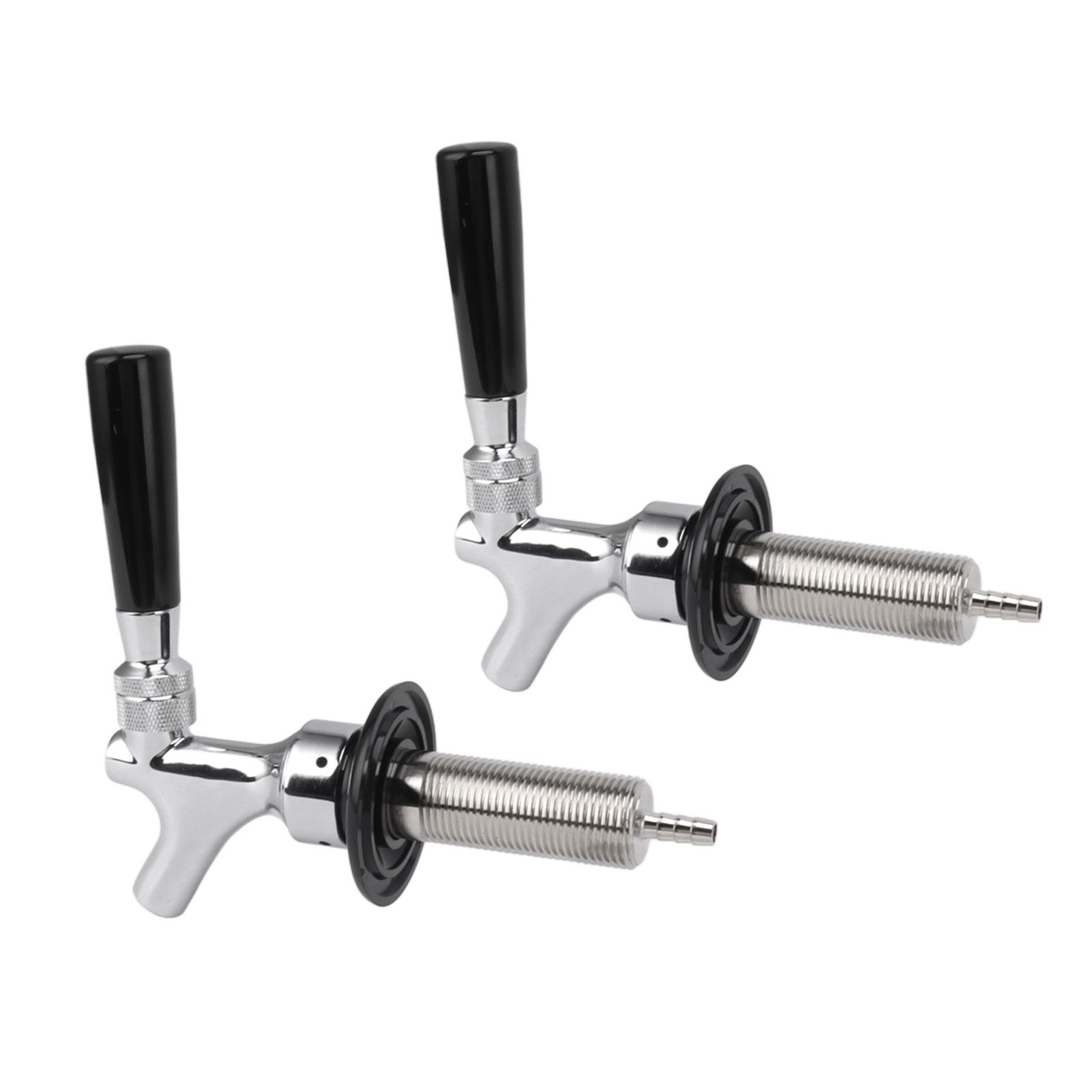 2 Set Beer Tap Stainless Steel Good Sealing 4‑1/8inch Shank 1/4 Barb Beer view 7