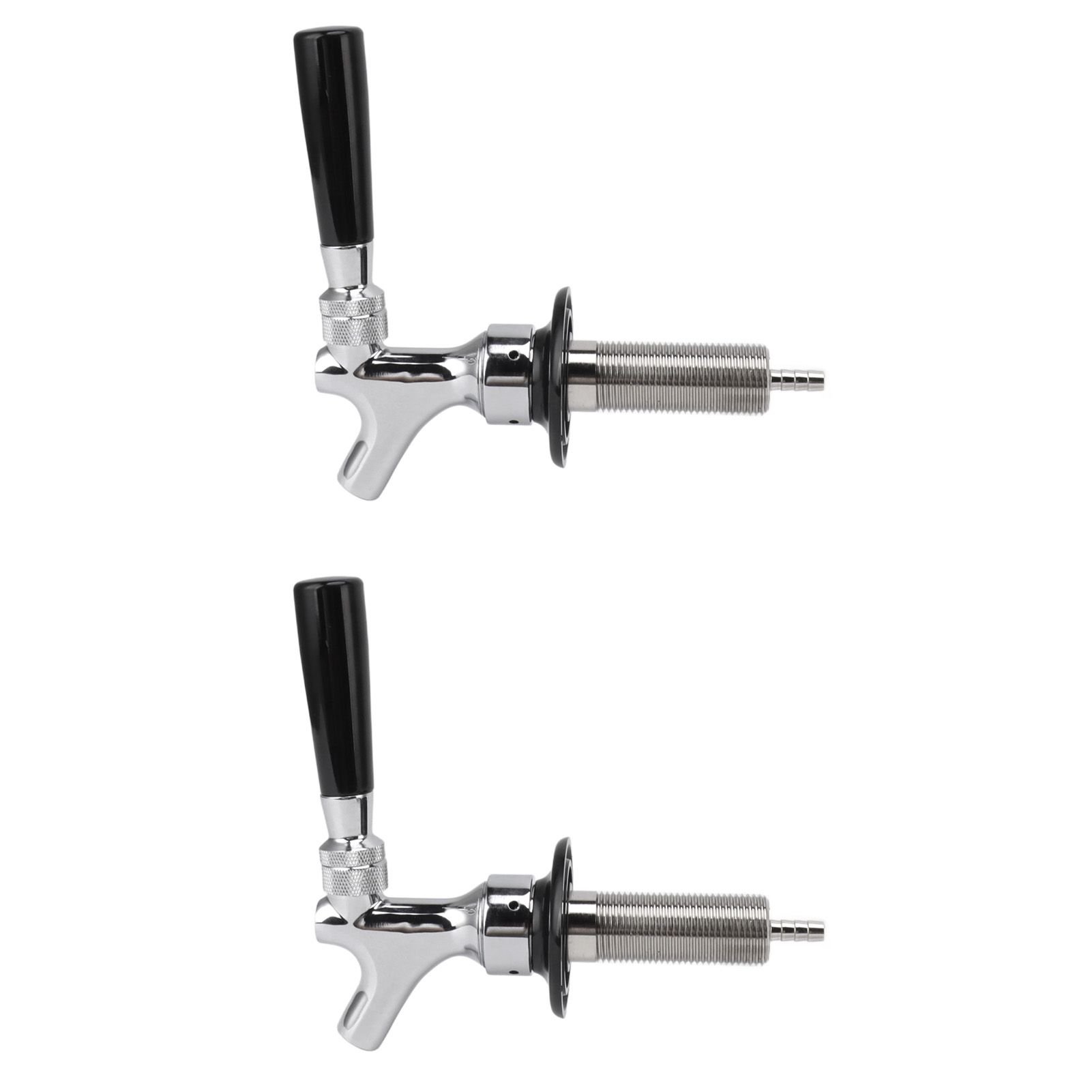 2 Set Beer Tap Stainless Steel Good Sealing 4‑1/8inch Shank 1/4 Barb Beer view 10