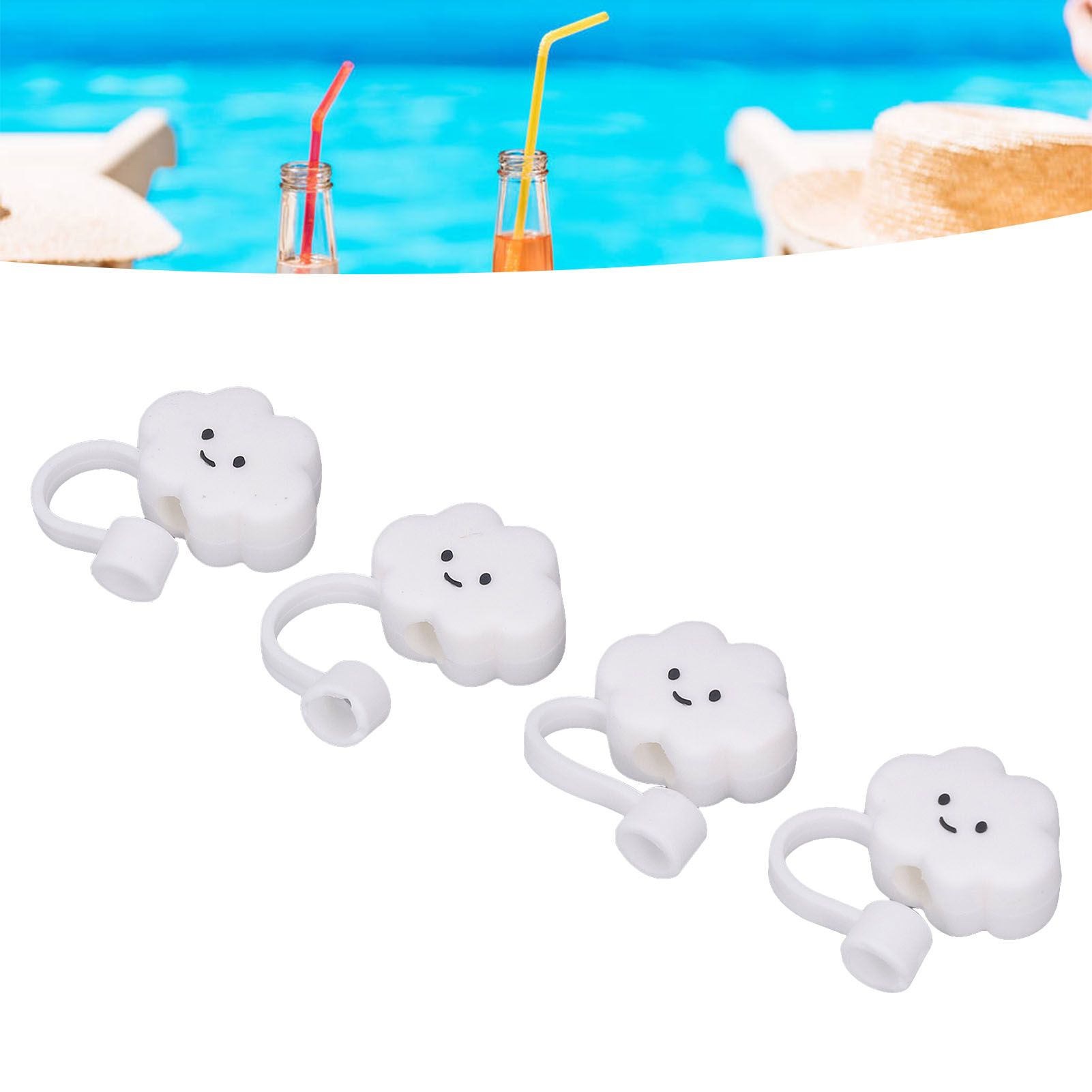 Straw Covers Dustproof Decorative Splash Proof Odorless Reusable Straw Toppers view 11