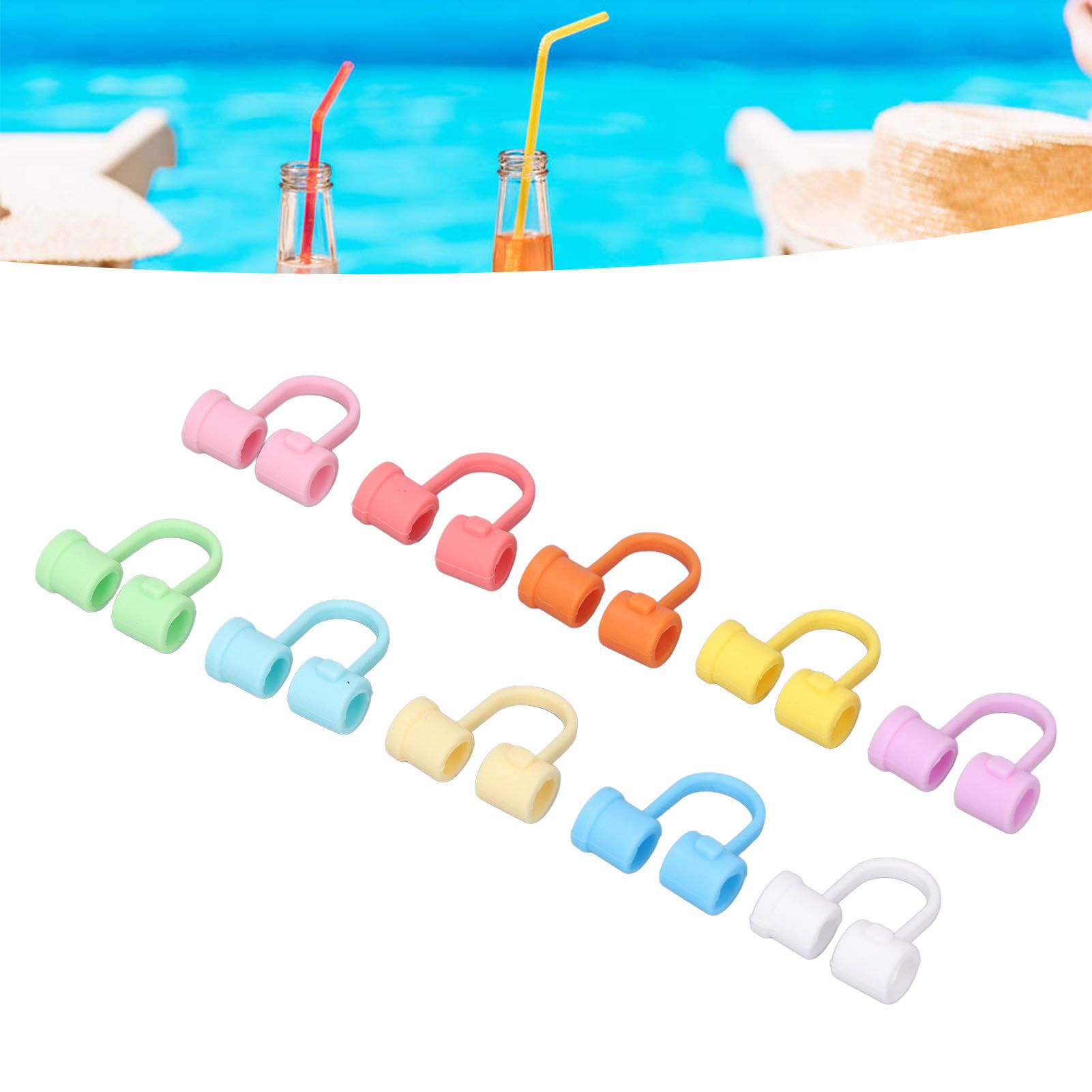 Straw Covers Dustproof Decorative Splash Proof Odorless Reusable Straw Toppers view 11