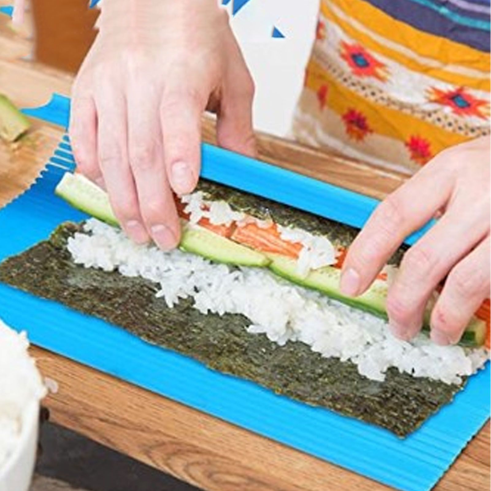 3PCS Sushi Mat ABS Sushi Rolling Mat Japanese DIY Sushi Plate Roller for Home view 11