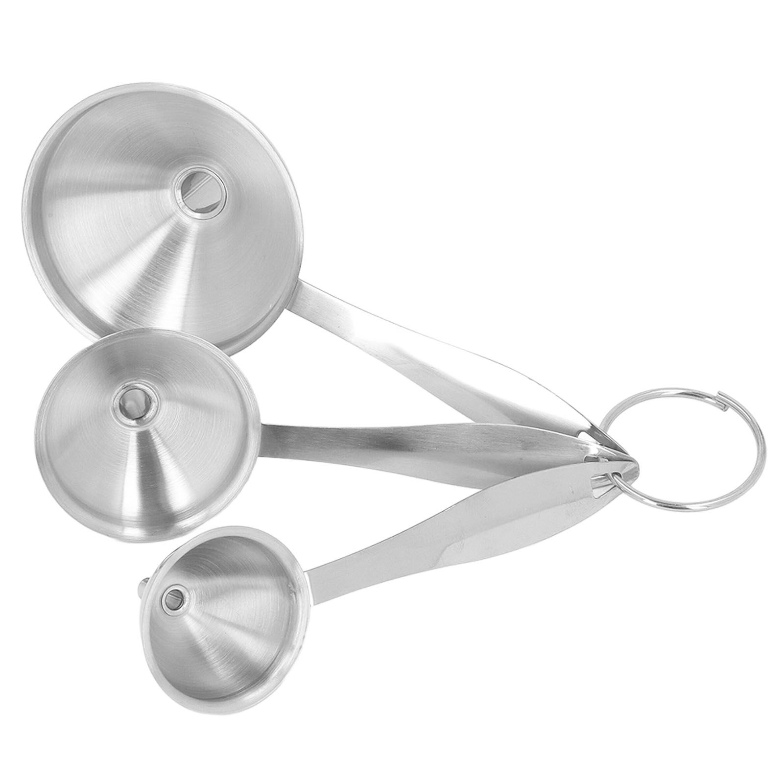 3PCS Small Funnels Stainless Steel Multifunctional Mini Filling Funnel Kit for view 3