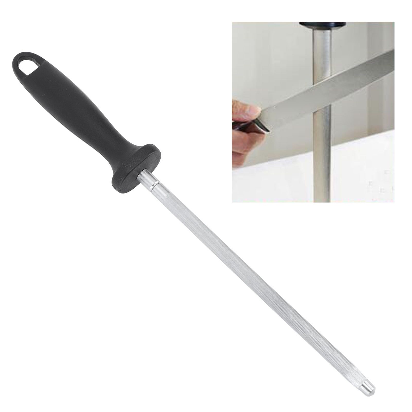 Carbon Steel Sharpening Steel Knife Blade Sharpener Honing Rod Professional view 11