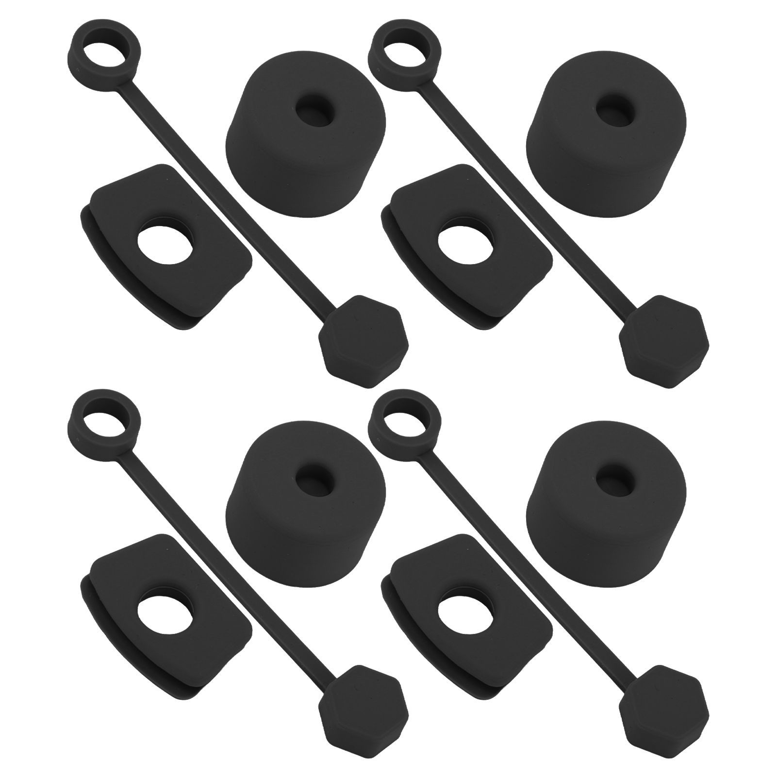 4 Set Silicone Spill Proof Stopper Set Tumbler Accessories Including Straw view 2
