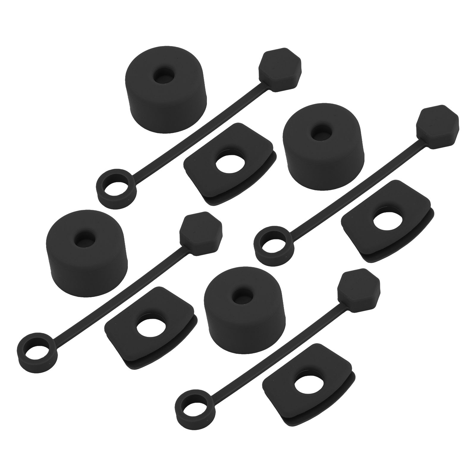 4 Set Silicone Spill Proof Stopper Set Tumbler Accessories Including Straw view 4