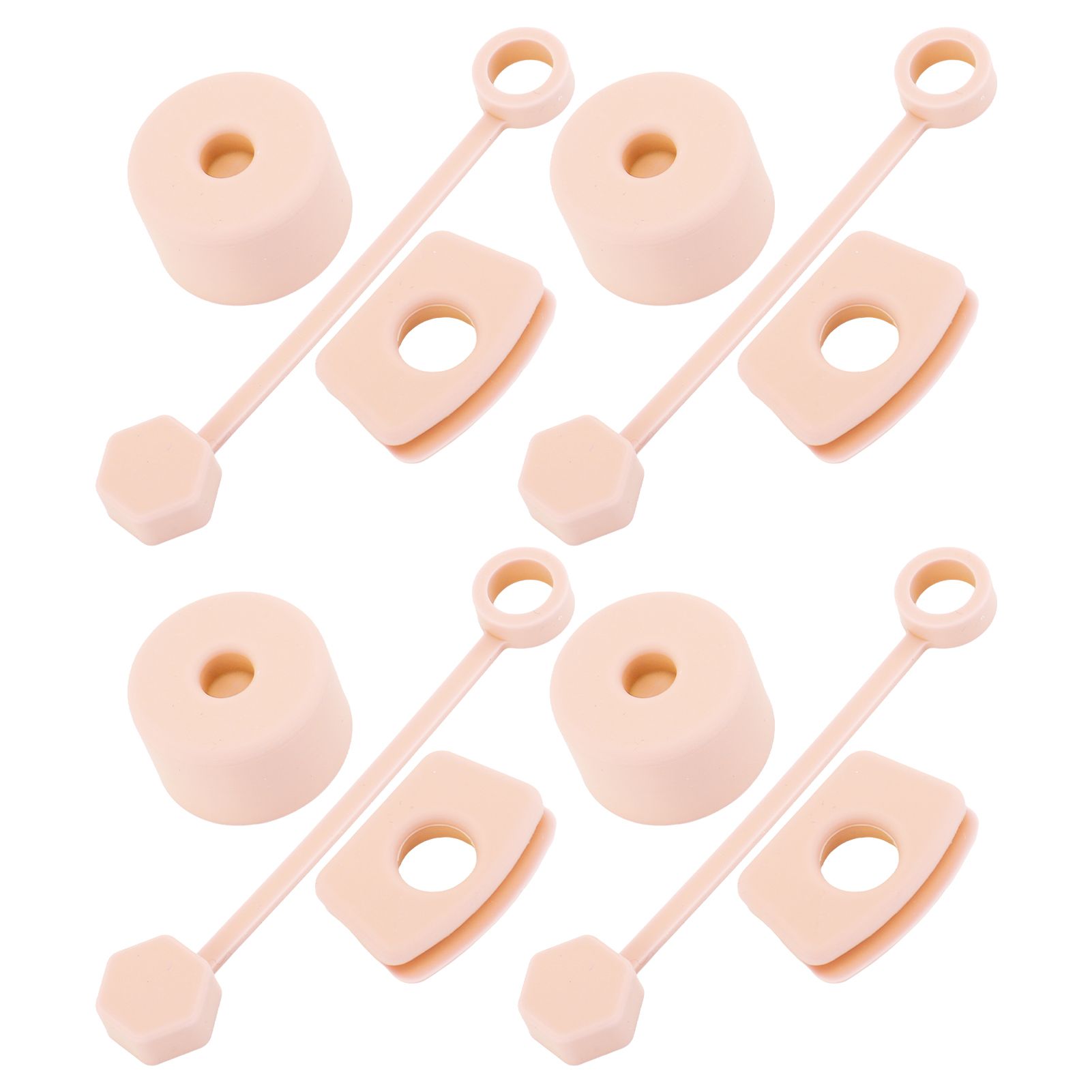 4 Set Silicone Spill Proof Stopper Set Tumbler Accessories Including Straw