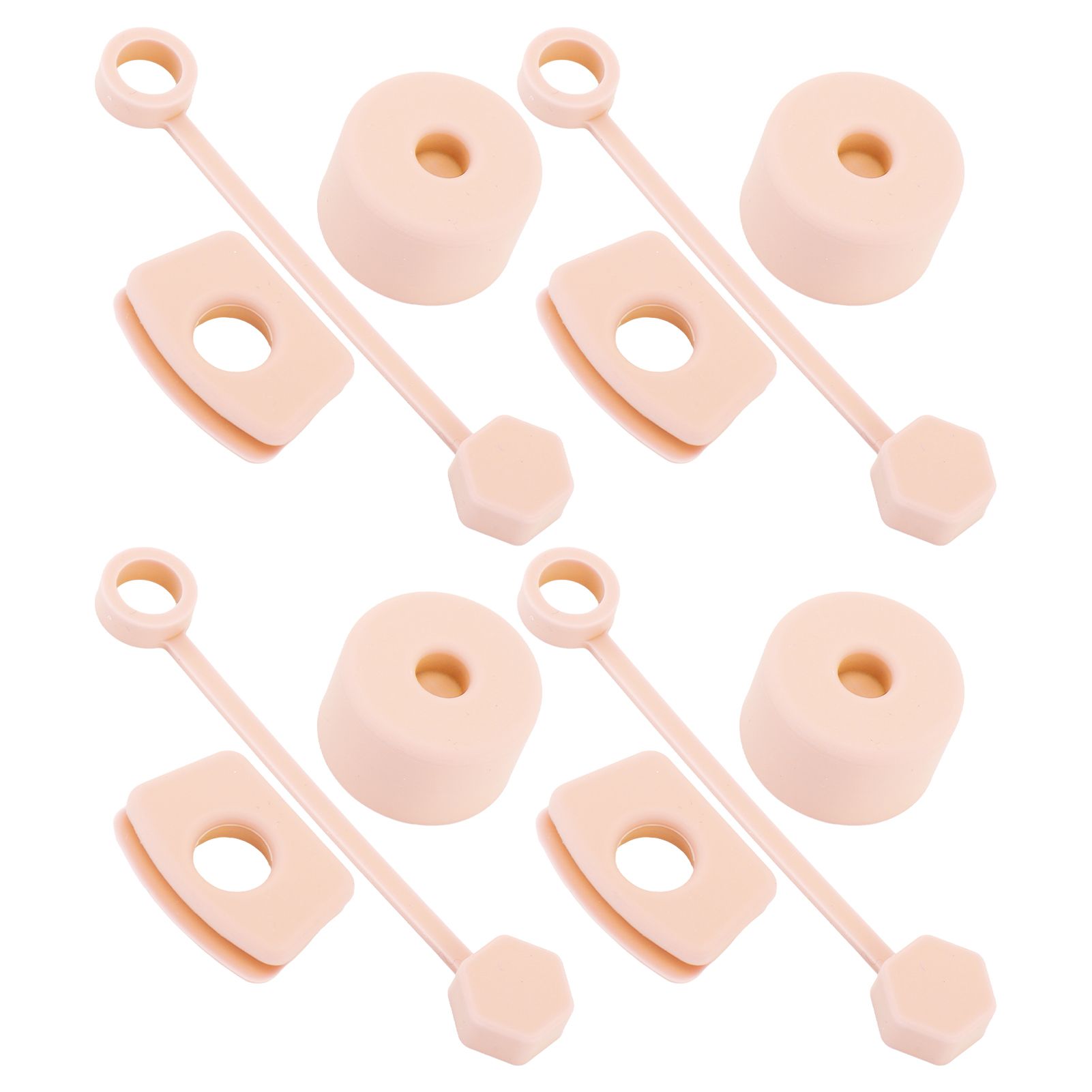 4 Set Silicone Spill Proof Stopper Set Tumbler Accessories Including Straw view 2