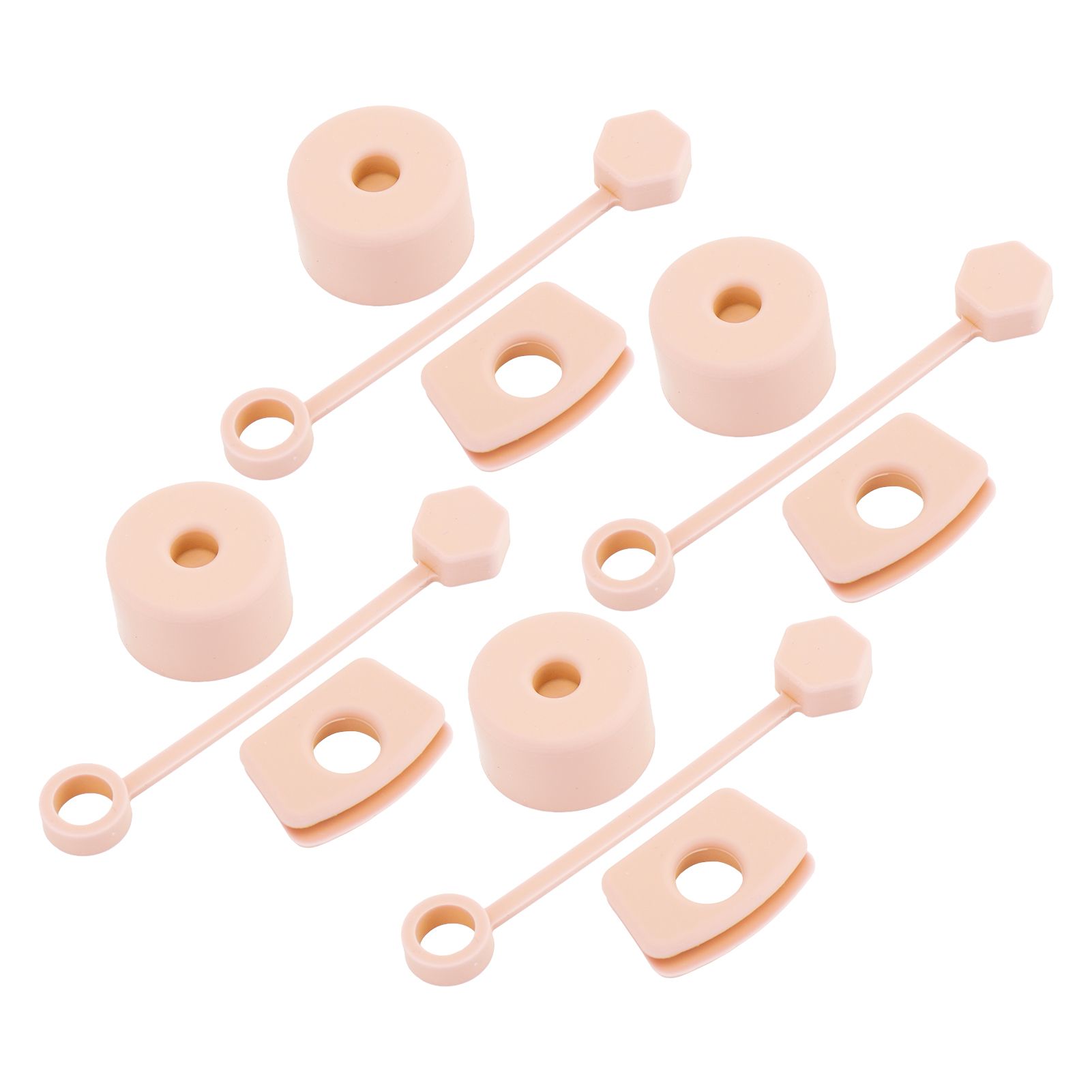4 Set Silicone Spill Proof Stopper Set Tumbler Accessories Including Straw view 4
