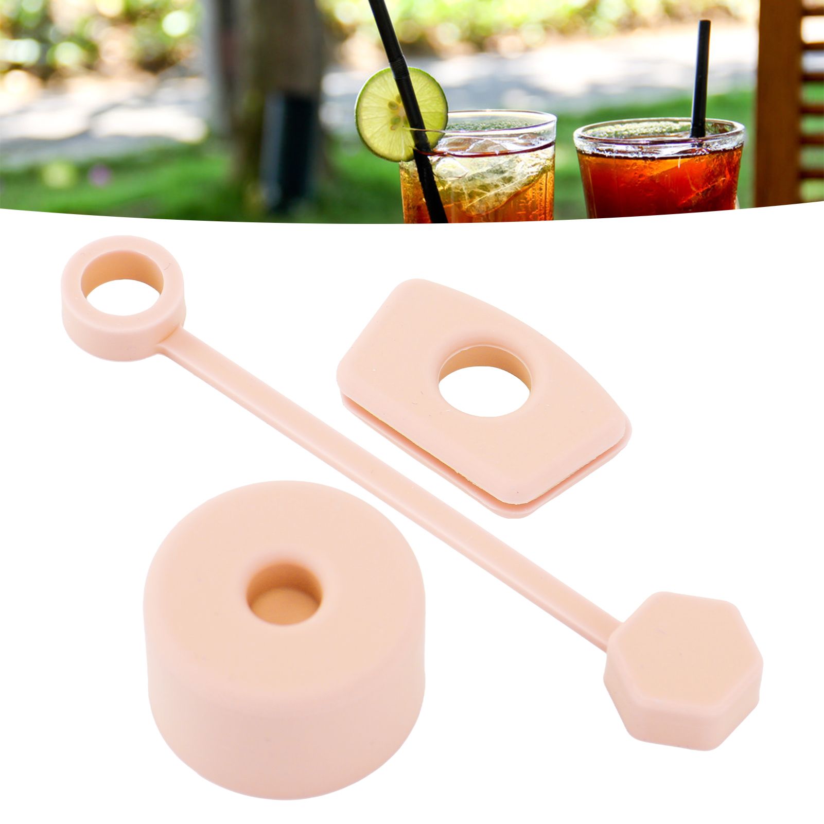 4 Set Silicone Spill Proof Stopper Set Tumbler Accessories Including Straw view 11