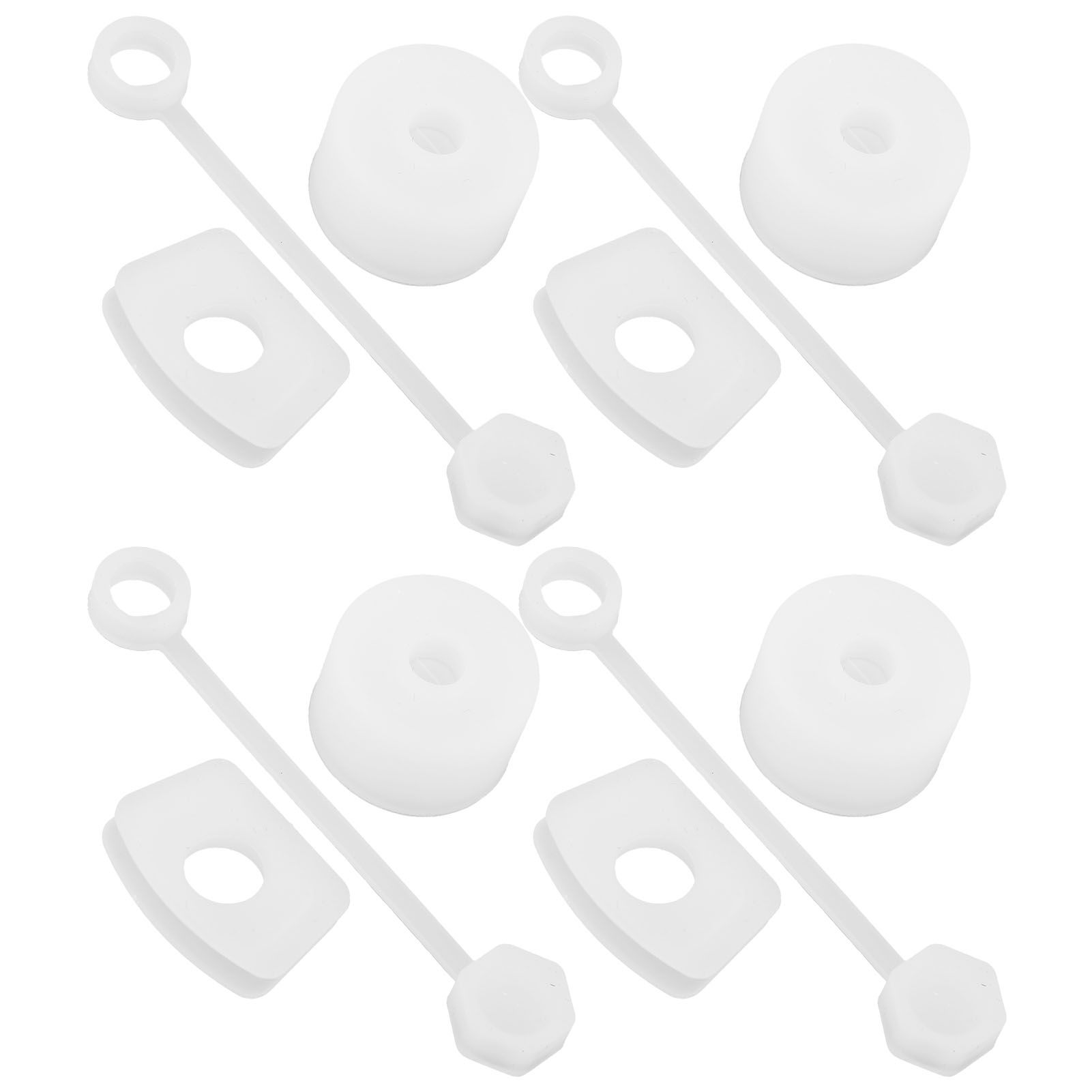 4 Set Silicone Spill Proof Stopper Set Tumbler Accessories Including Straw view 2