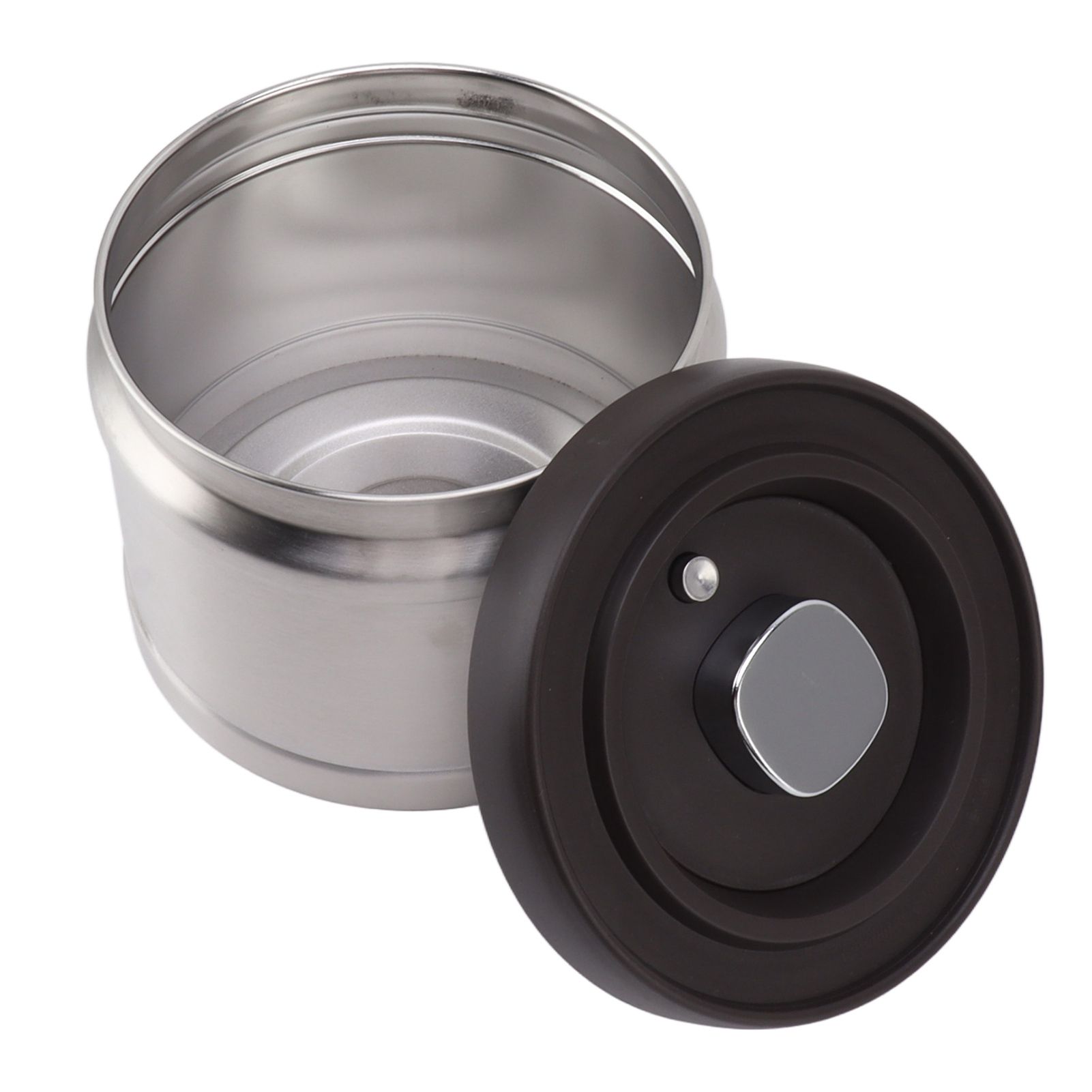 Vacuum Sealed Coffee Container 304 Stainless Steel Press Type Airtight Food view 3