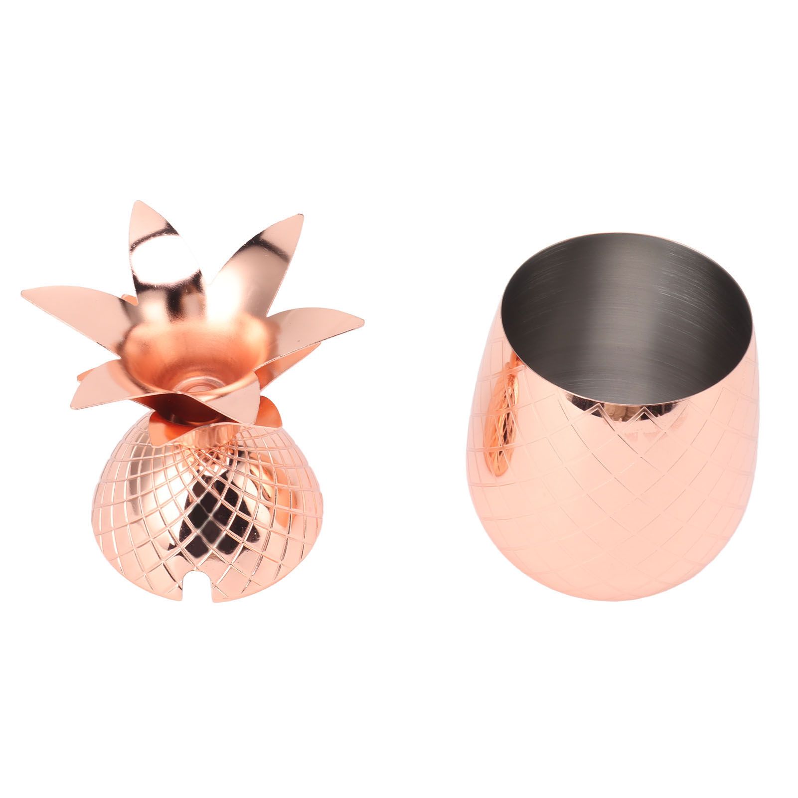 Cocktail Shaker Pineapple Shape Stainless Steel Polished Smooth Surface 500ml view 7