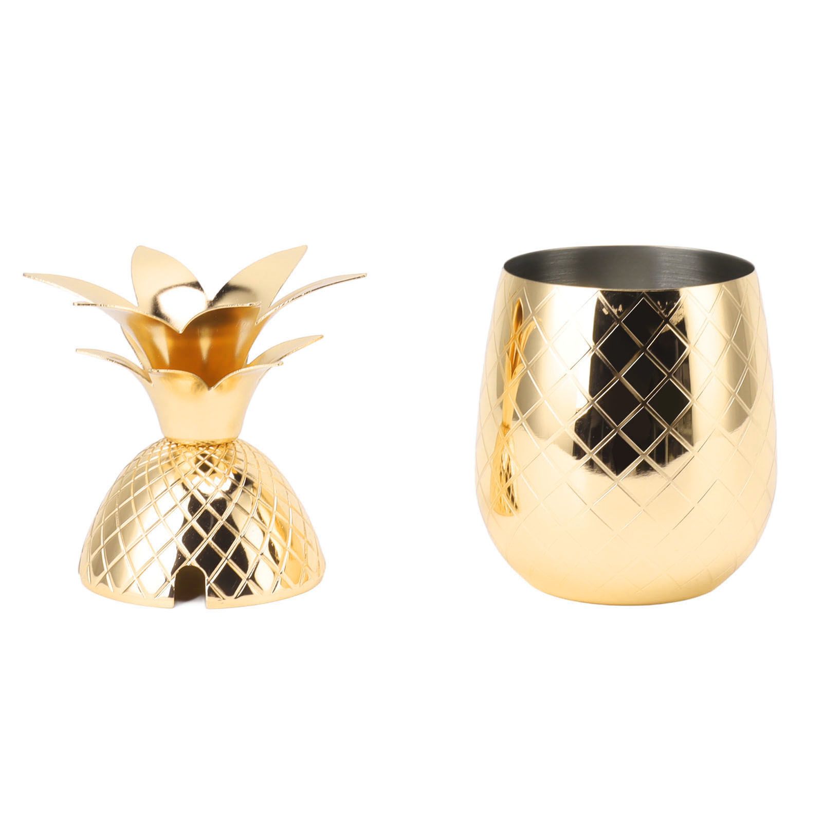 Cocktail Shaker Pineapple Shape Stainless Steel Polished Smooth Surface 500ml view 8