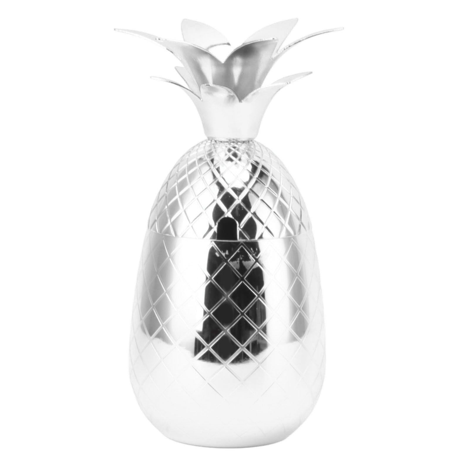 Cocktail Shaker Pineapple Shape Stainless Steel Polished Smooth Surface 500ml