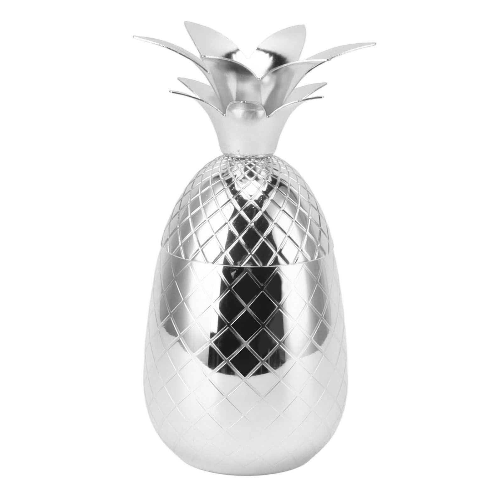 Cocktail Shaker Pineapple Shape Stainless Steel Polished Smooth Surface 500ml view 2