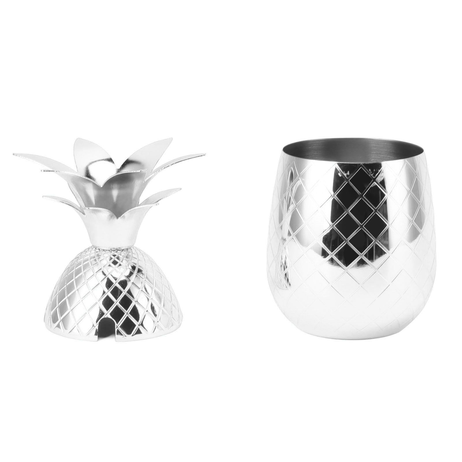 Cocktail Shaker Pineapple Shape Stainless Steel Polished Smooth Surface 500ml view 8