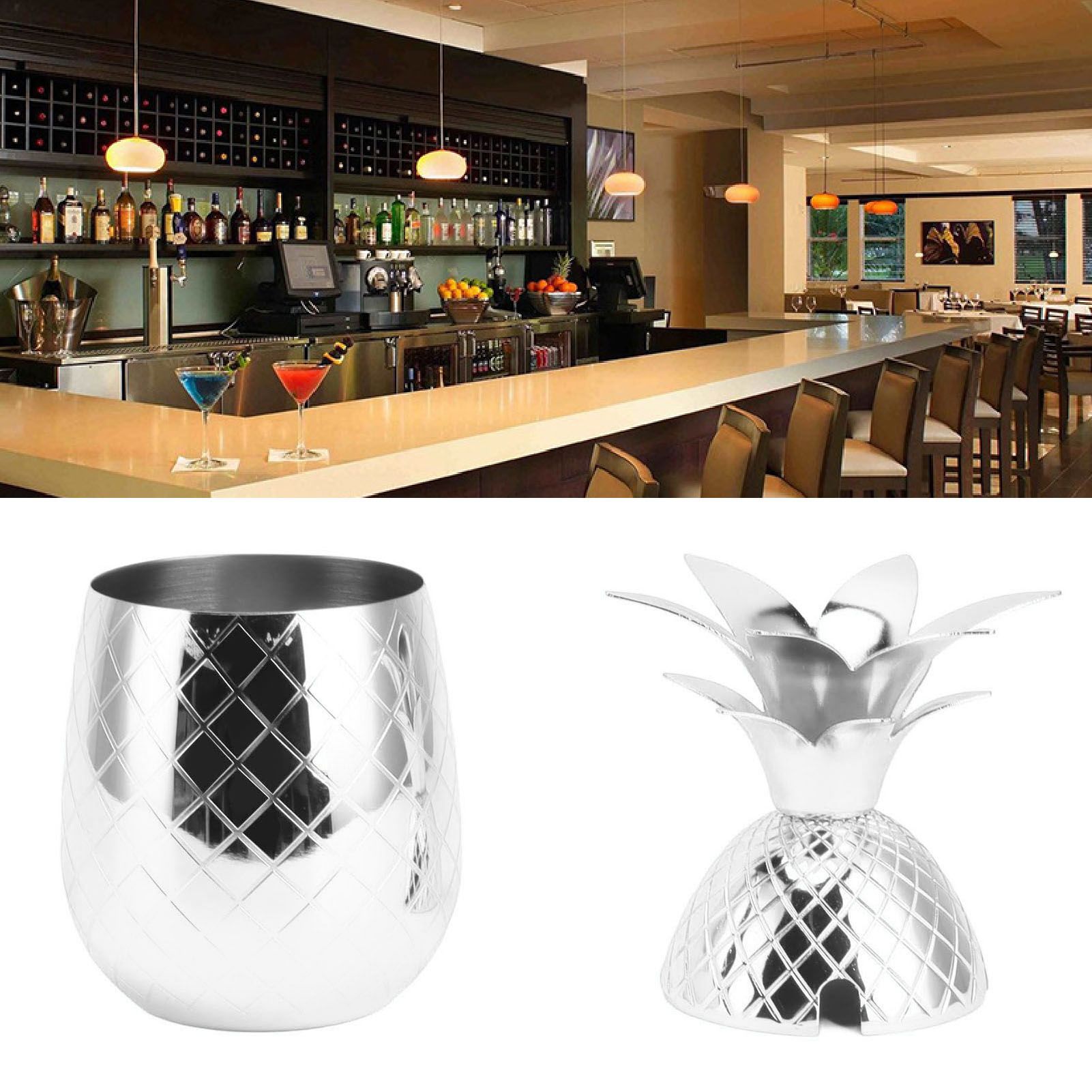Cocktail Shaker Pineapple Shape Stainless Steel Polished Smooth Surface 500ml view 12