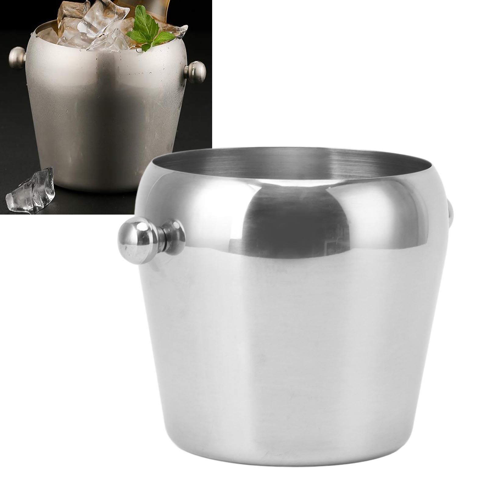 Stainless Steel Ice Bucket Champagne Ice Bucket Wine Chiller Bucket Beverage view 12