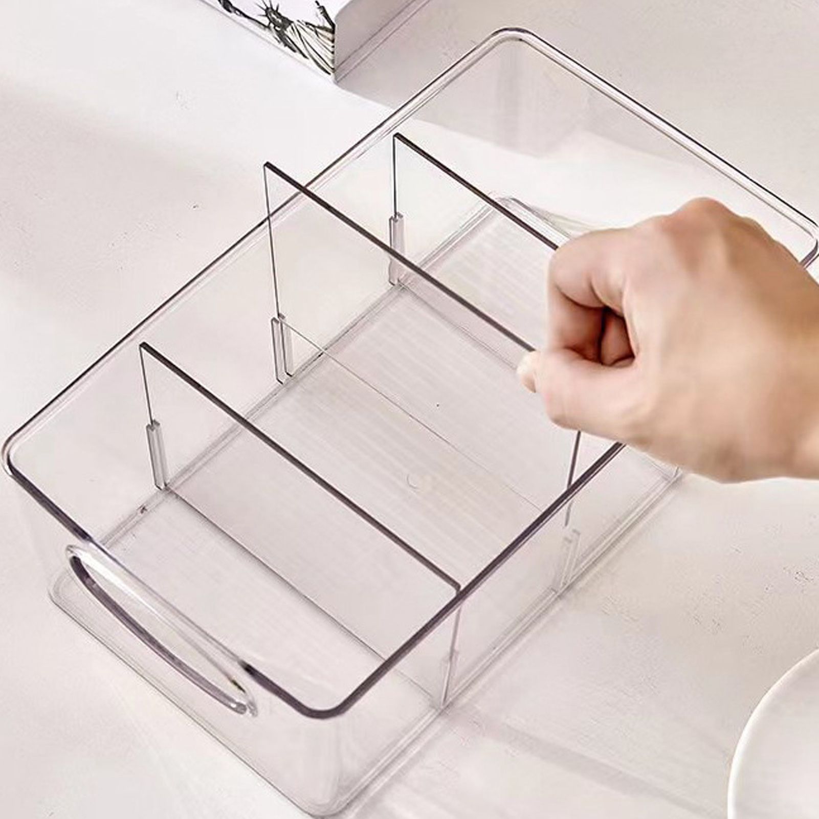 Coffee Condiment Organizer PET Detachable Transparency Baffle Tea Bag Packet view 13