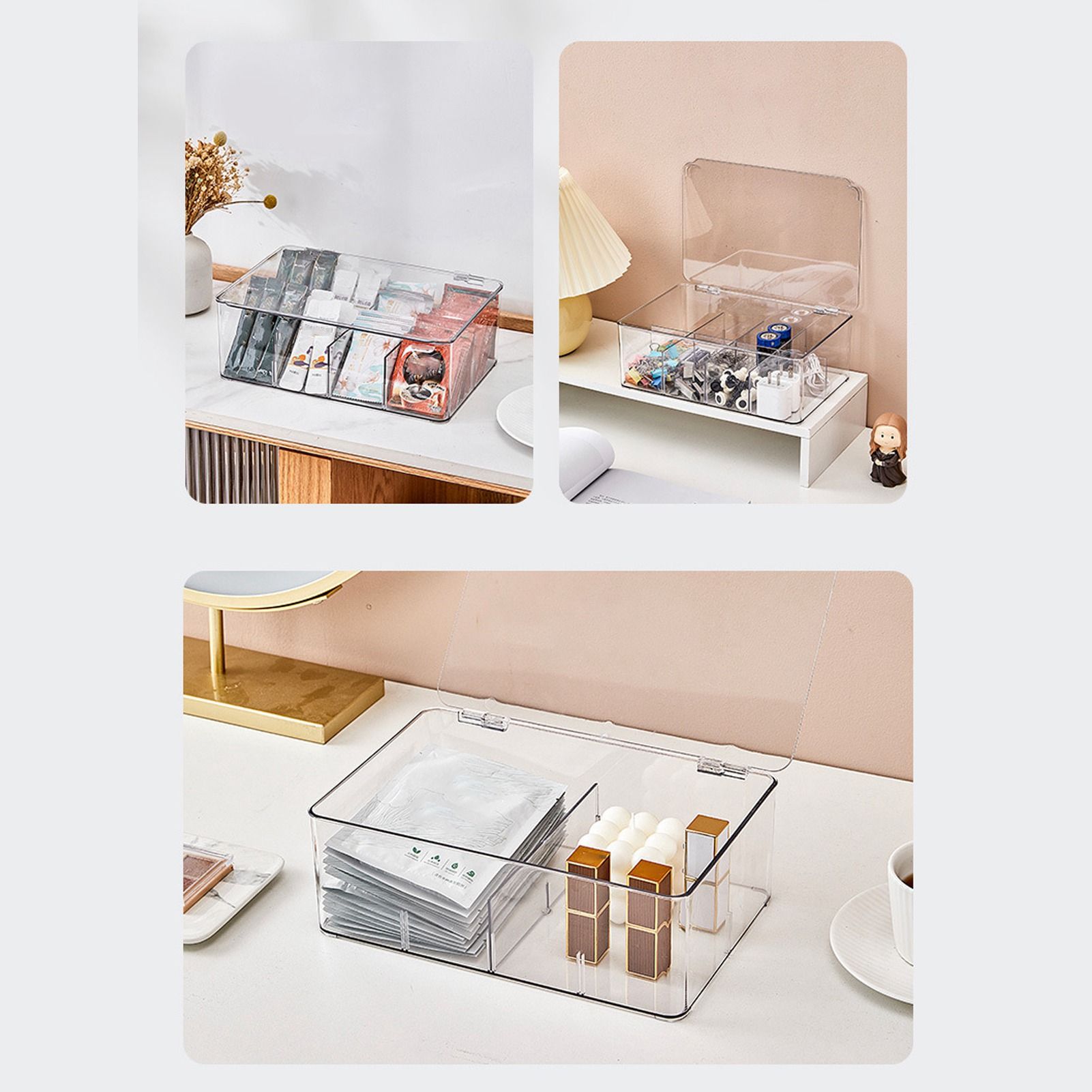 Coffee Condiment Organizer PET Detachable Transparency Baffle Tea Bag Packet view 14