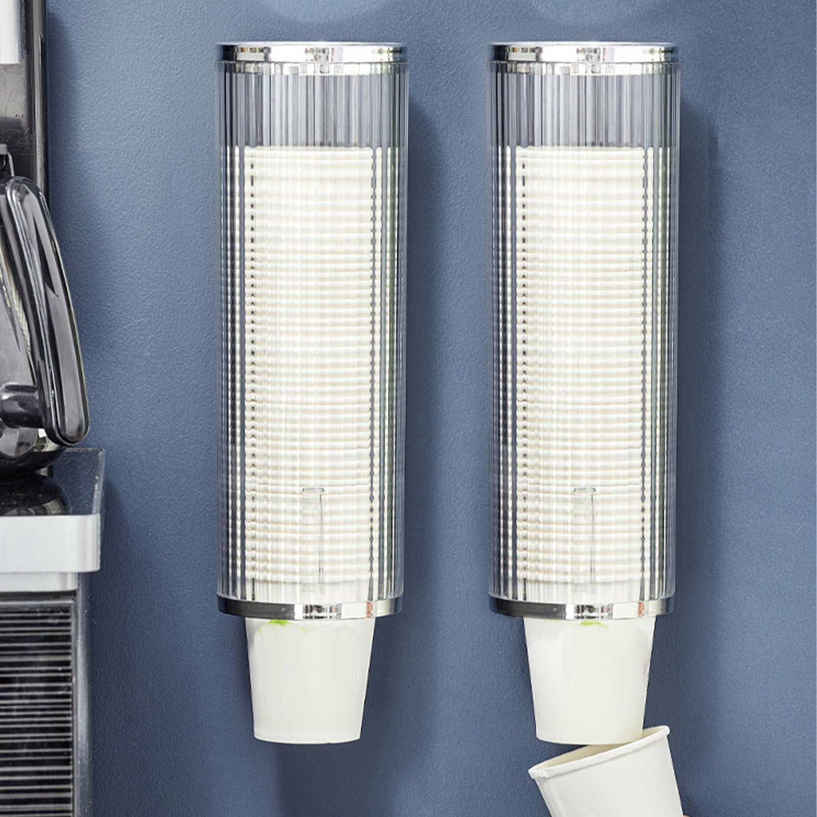 Plastic Disposable Paper Cups Dispenser Wall Mount Pull Type Water Cooler Cup view 7