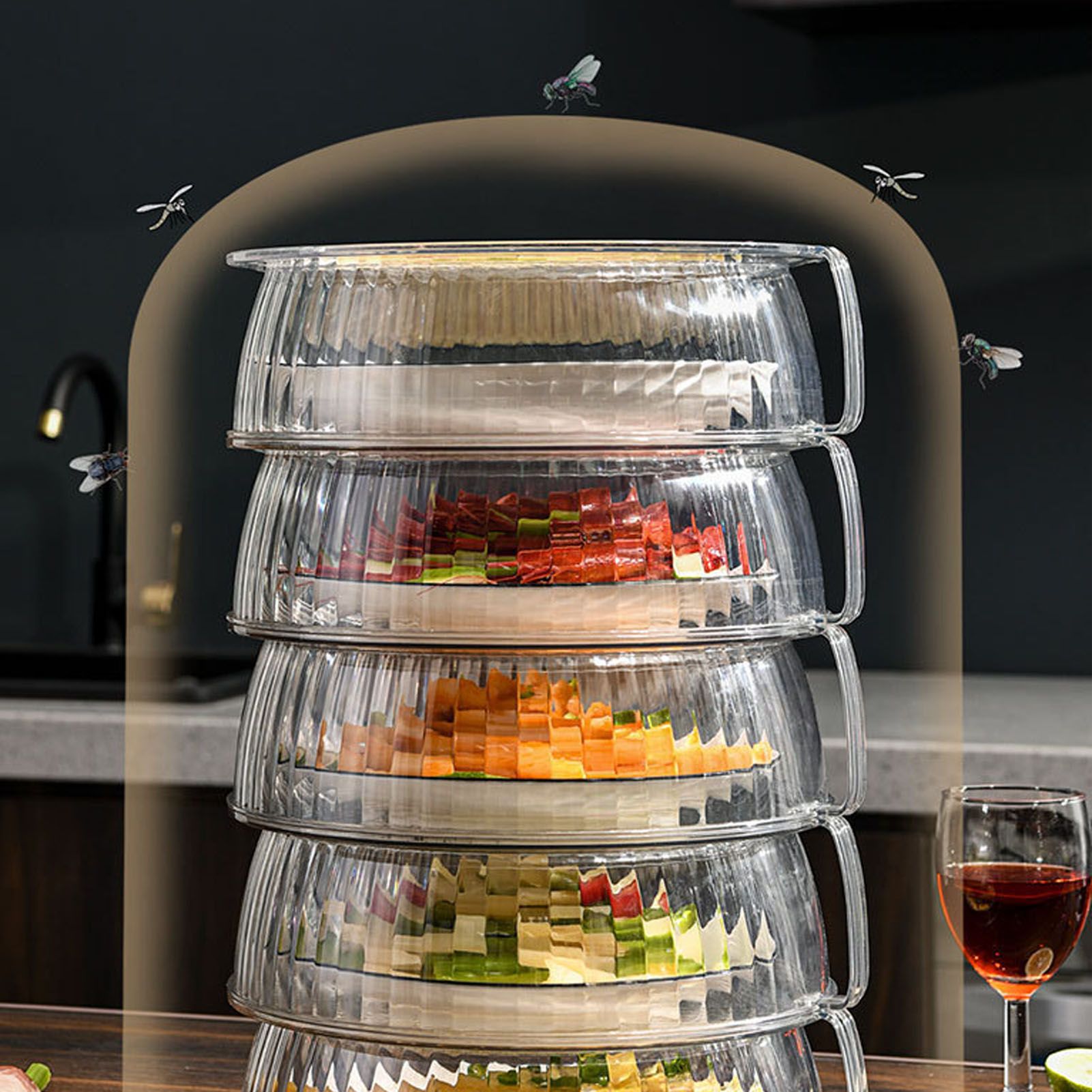 Multilayer Food Cover Multifunctional Transparent Food Cover Fresh Keeping view 12