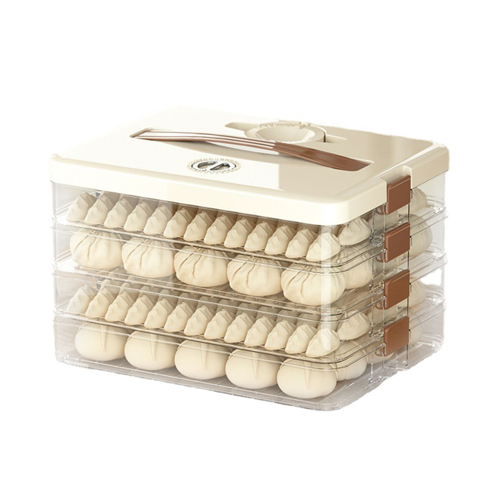 Dumpling Storage Box Large Capacity Multi Layer Transparent Plastic Airtight
