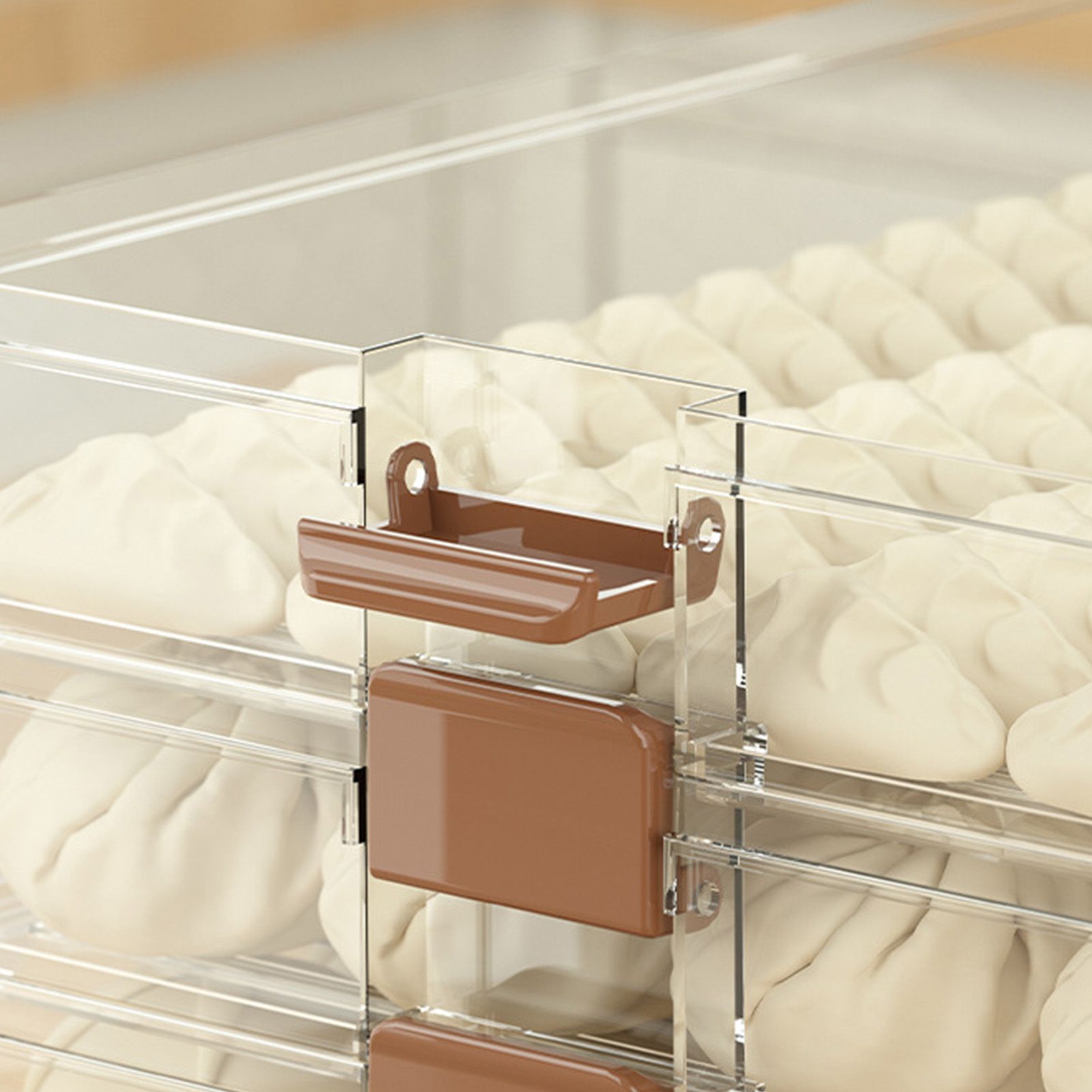 Dumpling Storage Box Large Capacity Multi Layer Transparent Plastic Airtight view 13