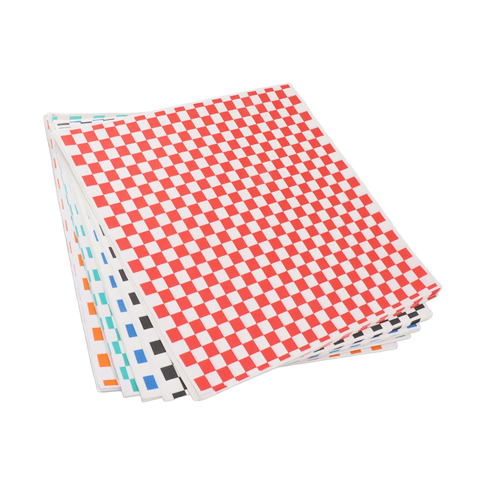240 Sheets Checkered Dry Waxed Deli Paper Sheets Grease Resistant Food Basket view 3
