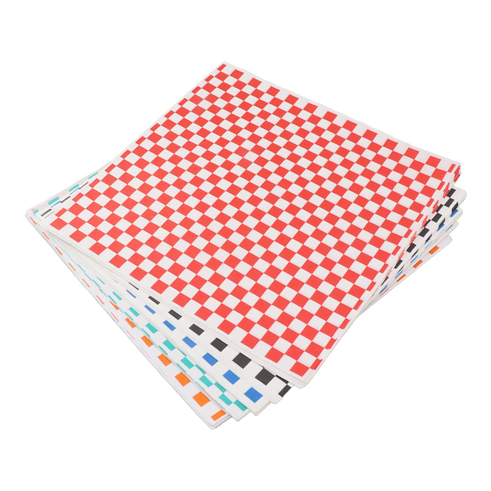 240 Sheets Checkered Dry Waxed Deli Paper Sheets Grease Resistant Food Basket view 6