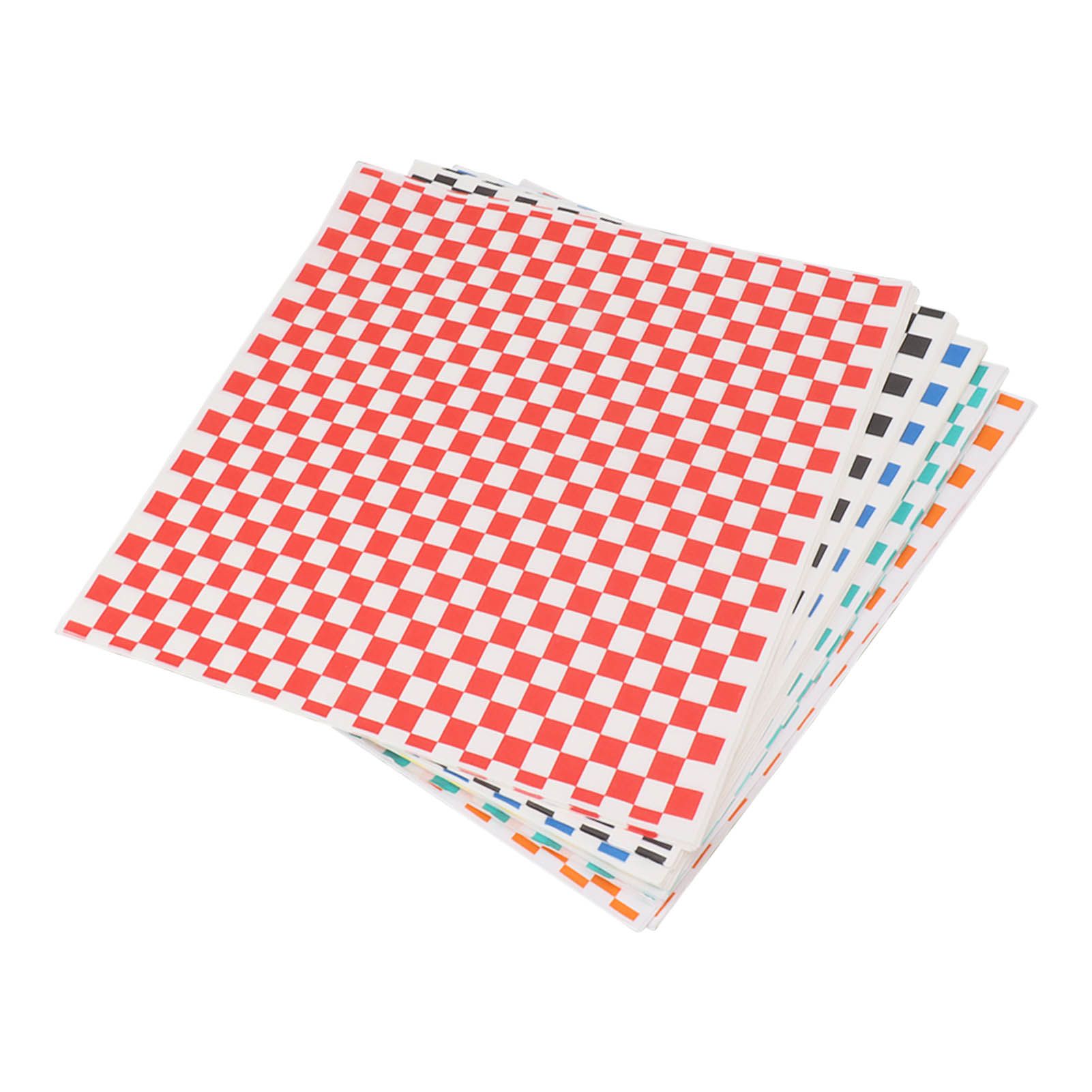 240 Sheets Checkered Dry Waxed Deli Paper Sheets Grease Resistant Food Basket view 7